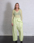 Akimbo Pants in Light Green by Issey Miyake-Bottoms-Issey Miyake-Idlewild