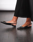 Amanda Kiss Flats in Black Silver Gold by A.W.A.K.E. Mode