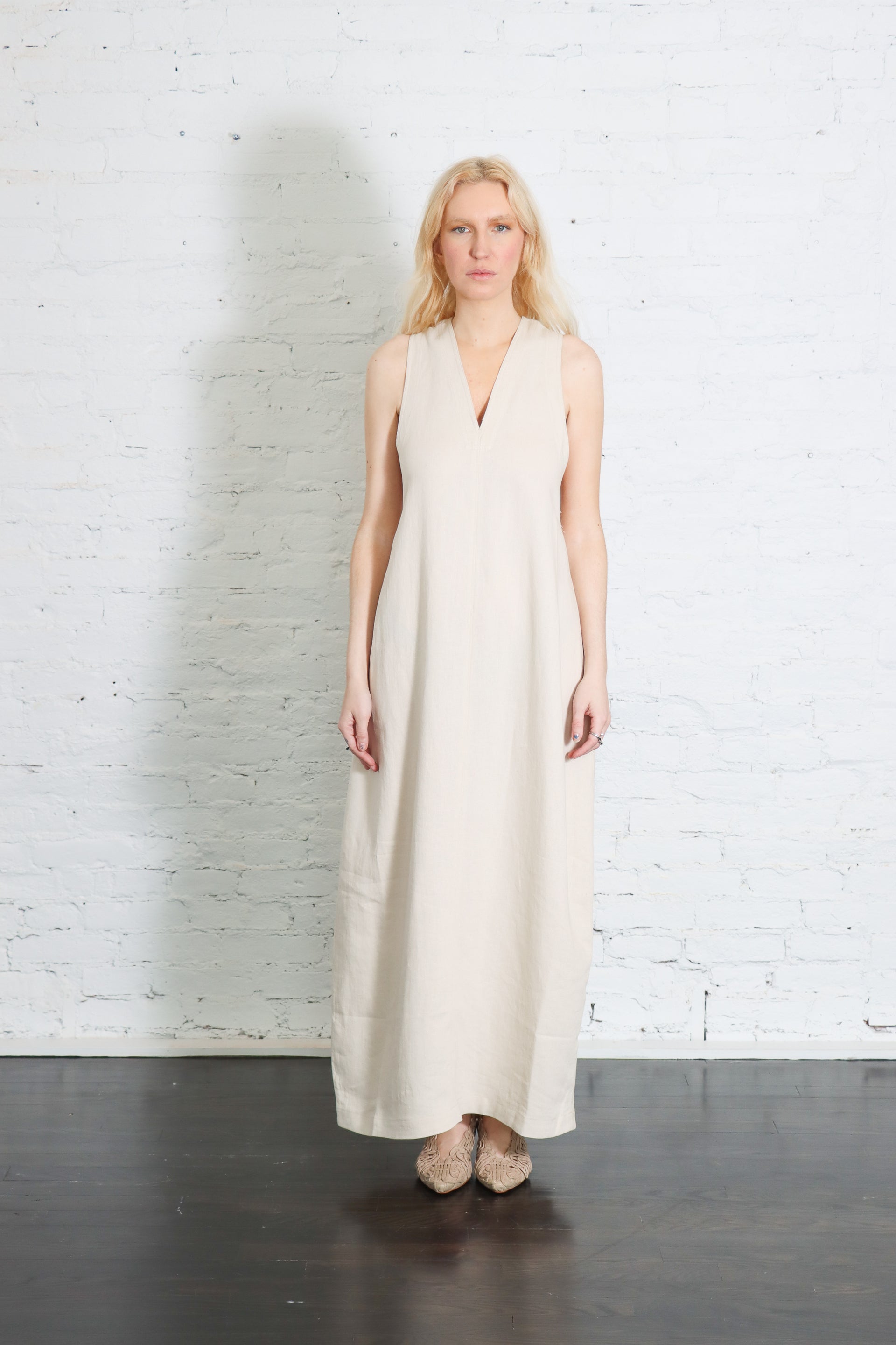 nanushka linen dress Amarilis Dress in Creme by Nanushka Idlewild