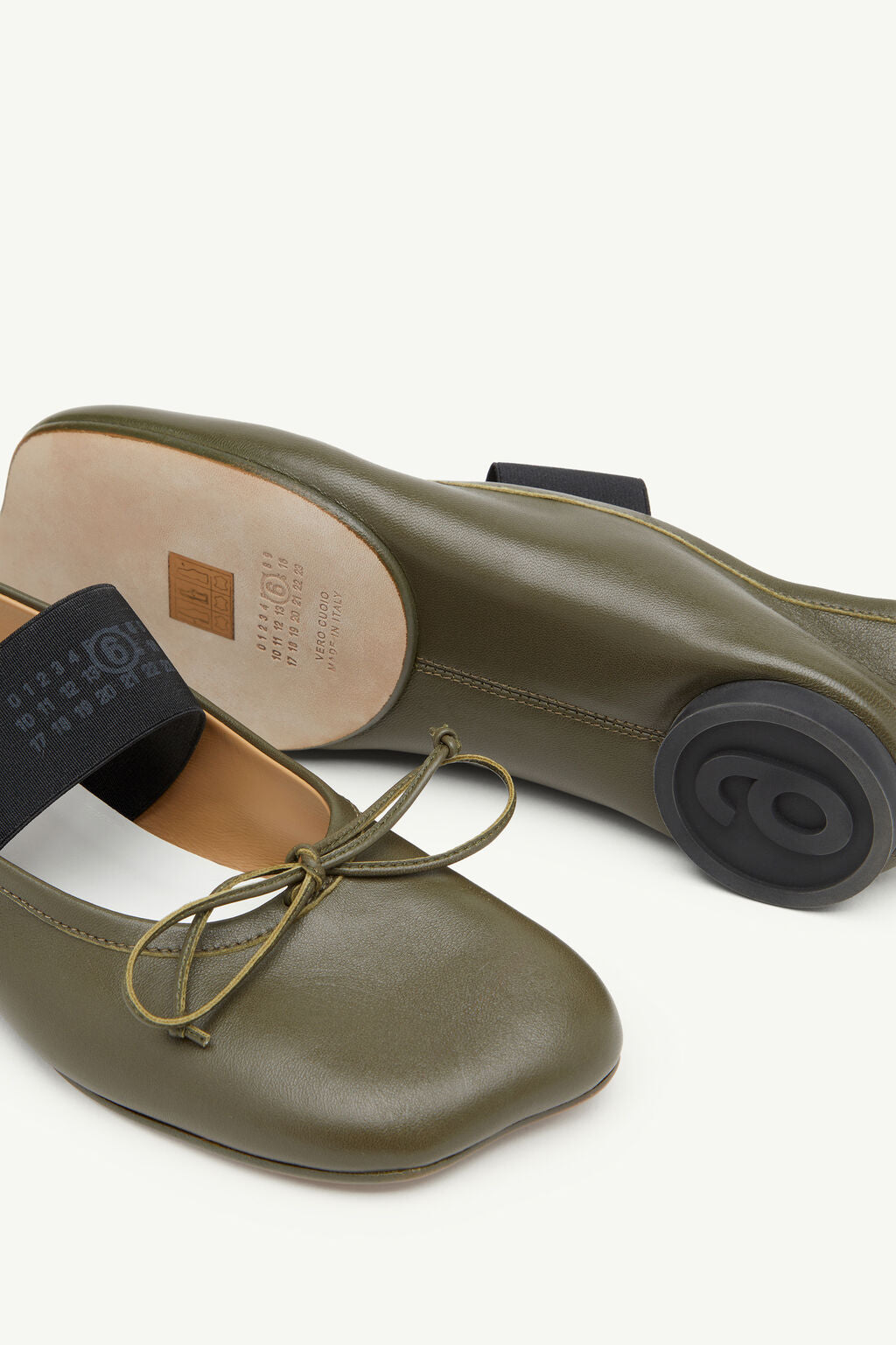 Anatomic Numeric Ballerinas in Green by MM6 Maison Margiela-MM6-Idlewild-Cincinnati