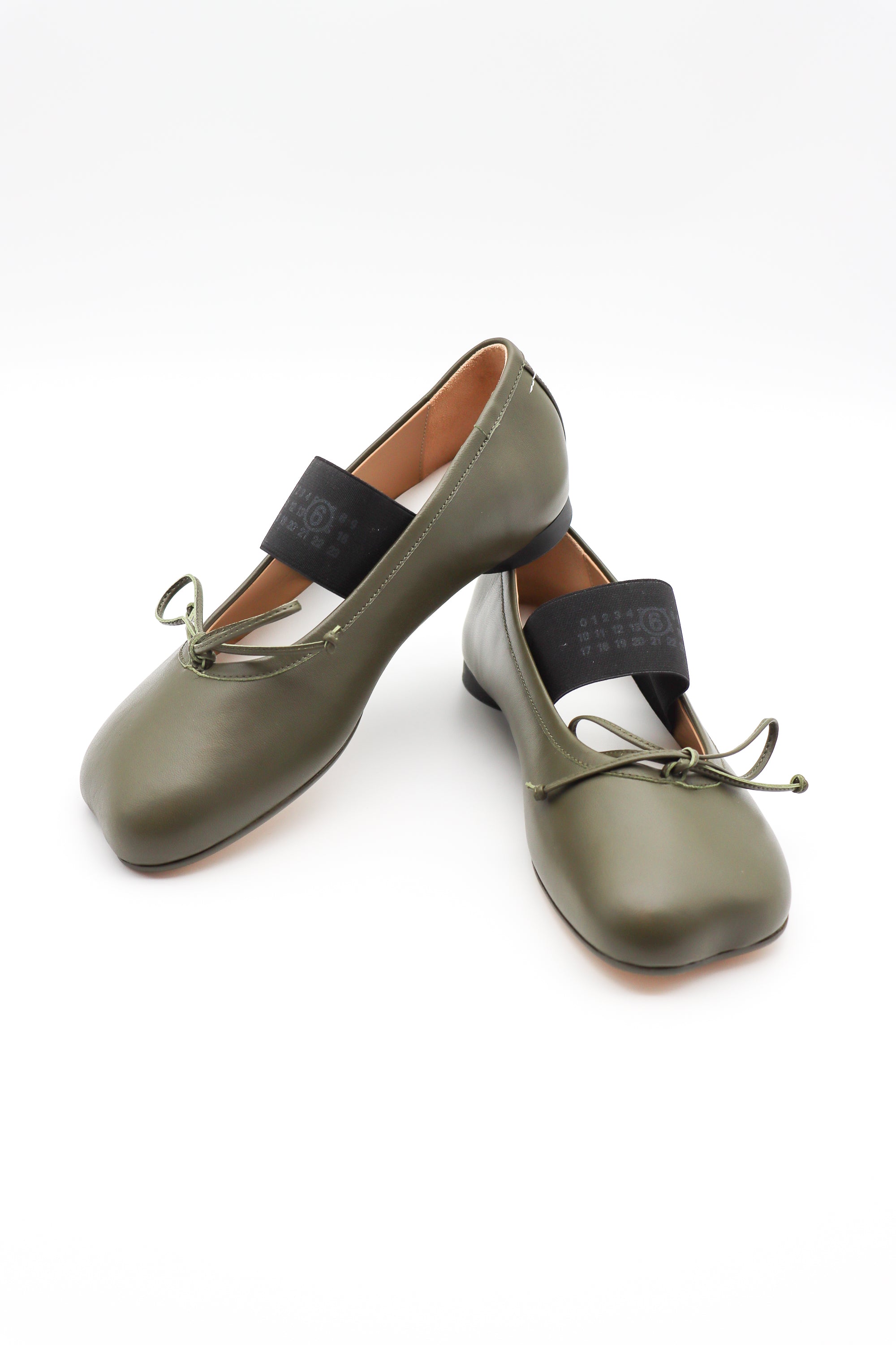 Anatomic Numeric Ballerinas in Green by MM6 Maison Margiela-MM6-Idlewild-Cincinnati