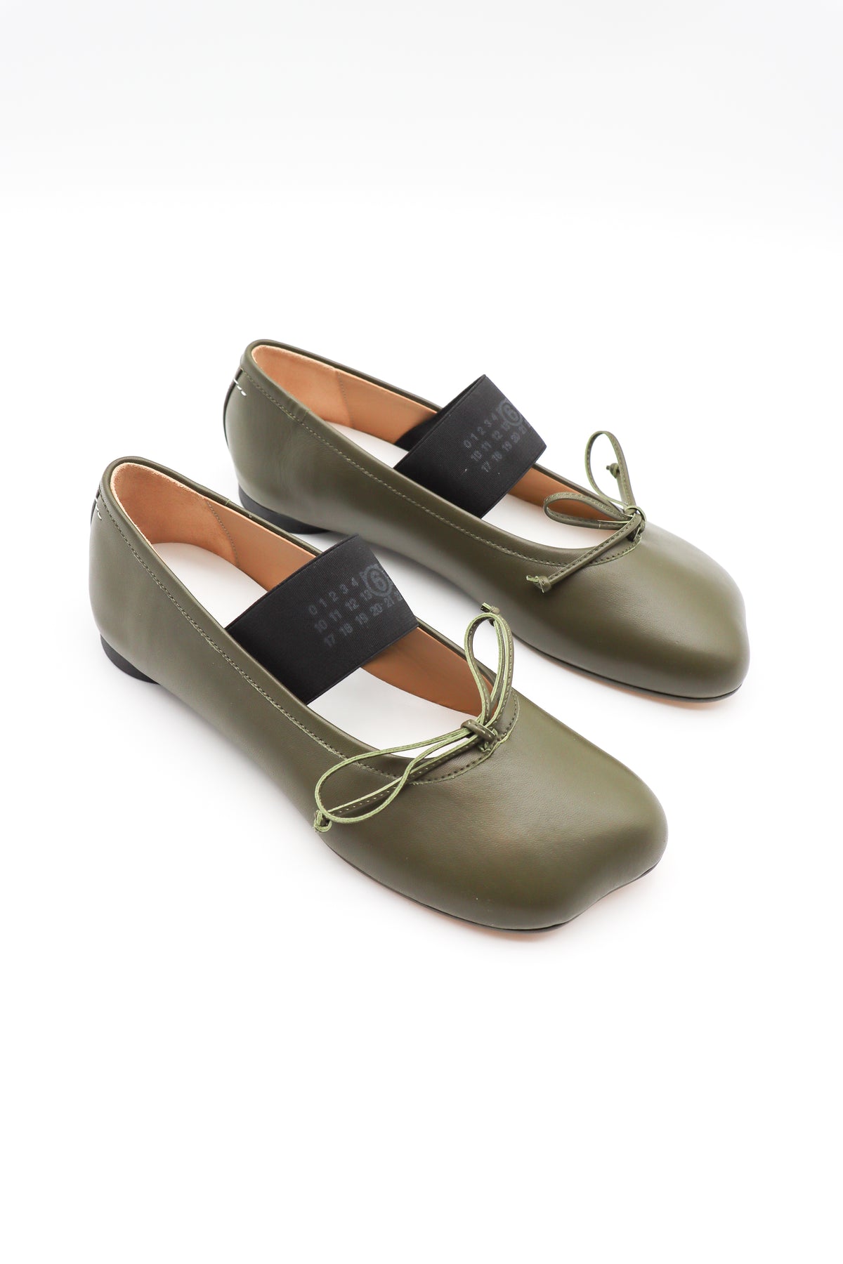 Anatomic Numeric Ballerinas in Green by MM6 Maison Margiela-MM6-Idlewild-Cincinnati