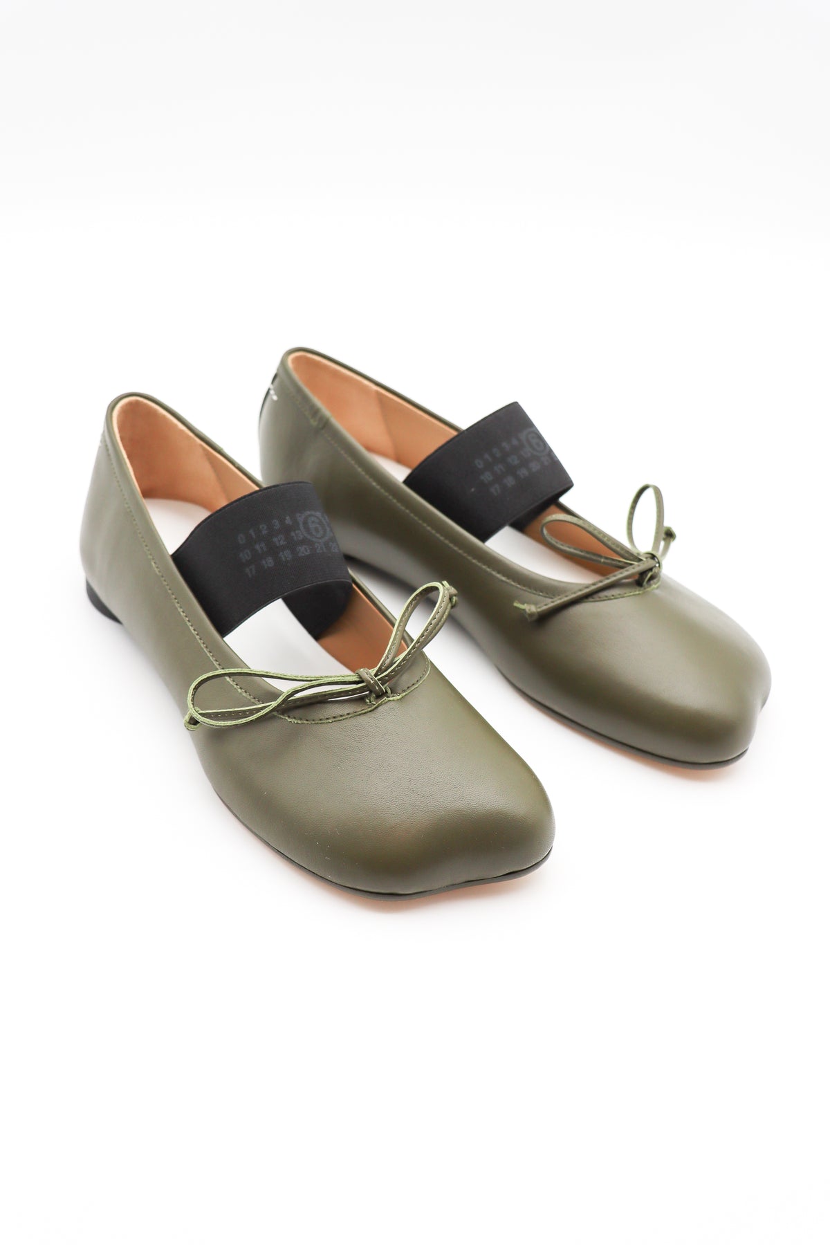 Anatomic Numeric Ballerinas in Green by MM6 Maison Margiela-MM6-Idlewild-Cincinnati