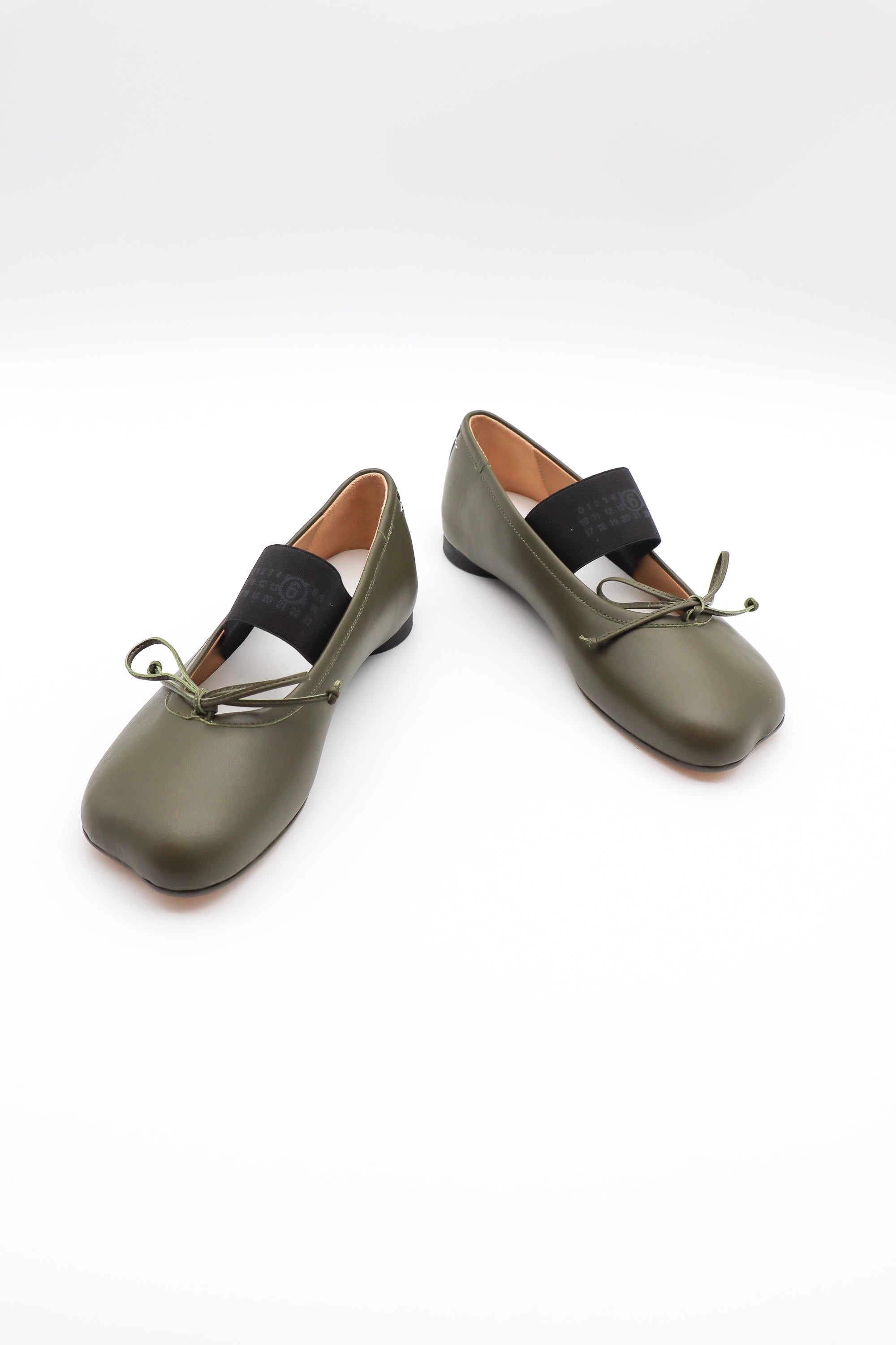 Anatomic Numeric Ballerinas in Green by MM6 Maison Margiela-MM6-Idlewild-Cincinnati