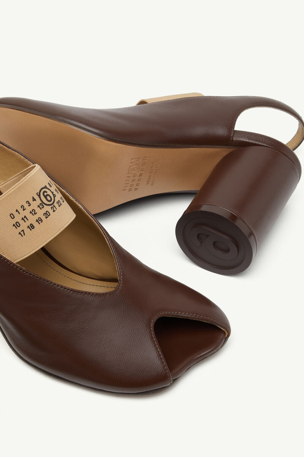 Anatomic Numeric Slingback in Brown by MM6 Maison Margiela-MM6-Idlewild