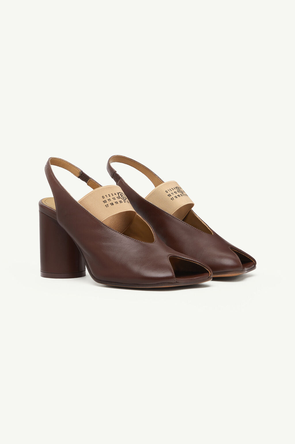 Anatomic Numeric Slingback in Brown by MM6 Maison Margiela-MM6-Idlewild