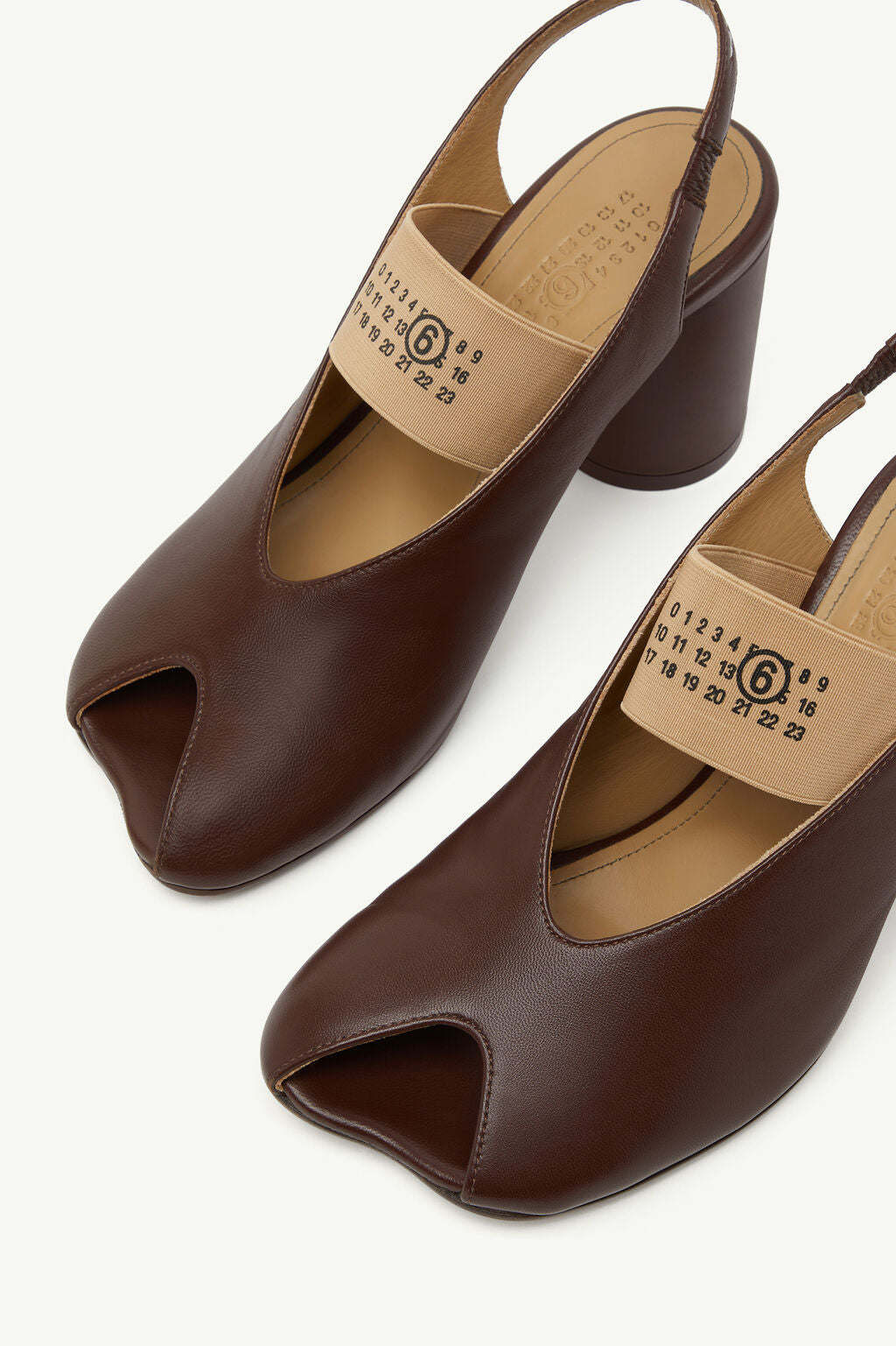 Anatomic Numeric Slingback in Brown by MM6 Maison Margiela-MM6-Idlewild