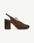 Anatomic Numeric Slingback in Brown by MM6 Maison Margiela-MM6-Idlewild