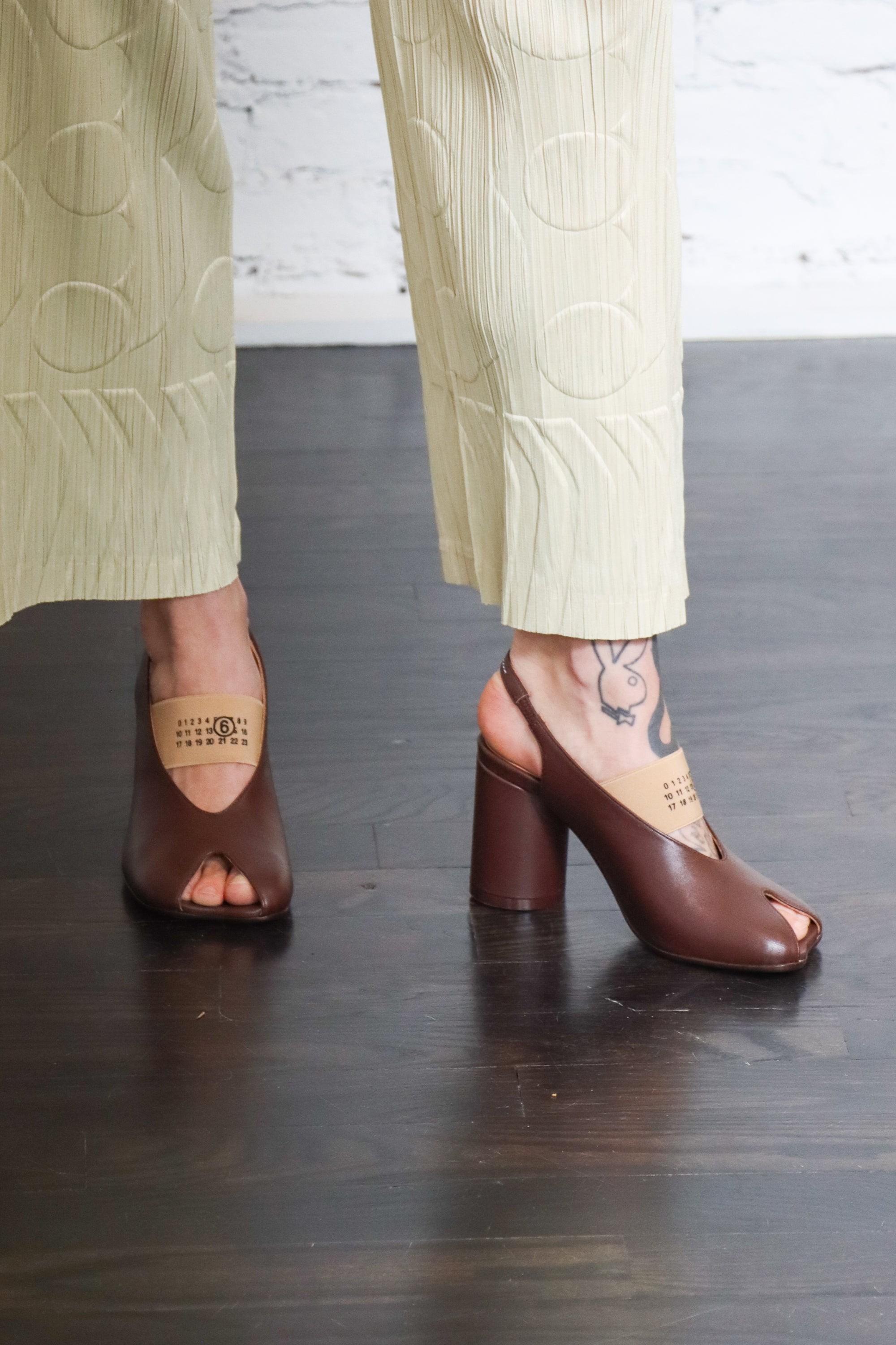 Heeled Sandal in Brown by MM6 Maison Margiela-Shoes-MM6-Idlewild