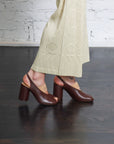 Heeled Sandal in Brown by MM6 Maison Margiela-Shoes-MM6-Idlewild