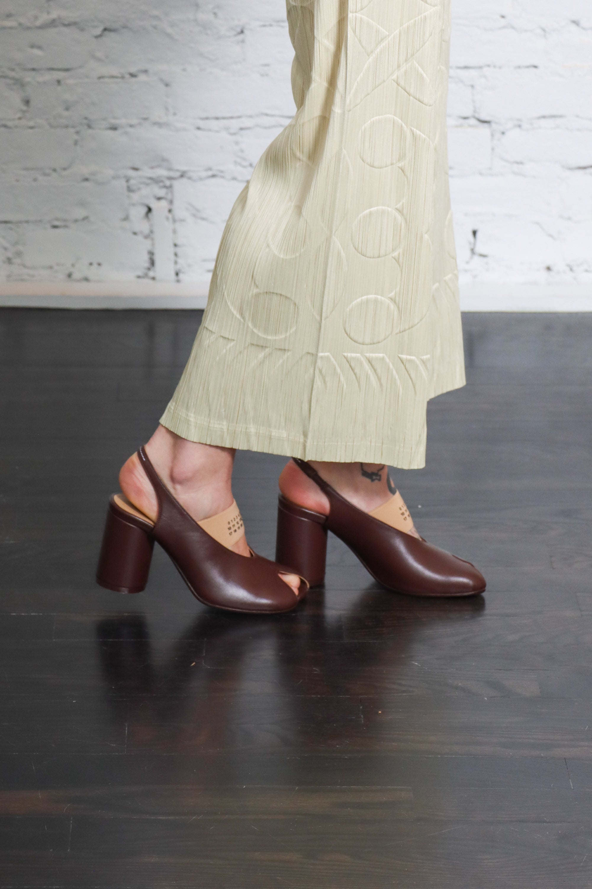 Heeled Sandal in Brown by MM6 Maison Margiela-Shoes-MM6-Idlewild