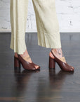 Heeled Sandal in Brown by MM6 Maison Margiela-Shoes-MM6-Idlewild