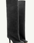Anatomic Slip-on Suede Boots in Black by MM6 Maison Margiela-MM6-Idlewild