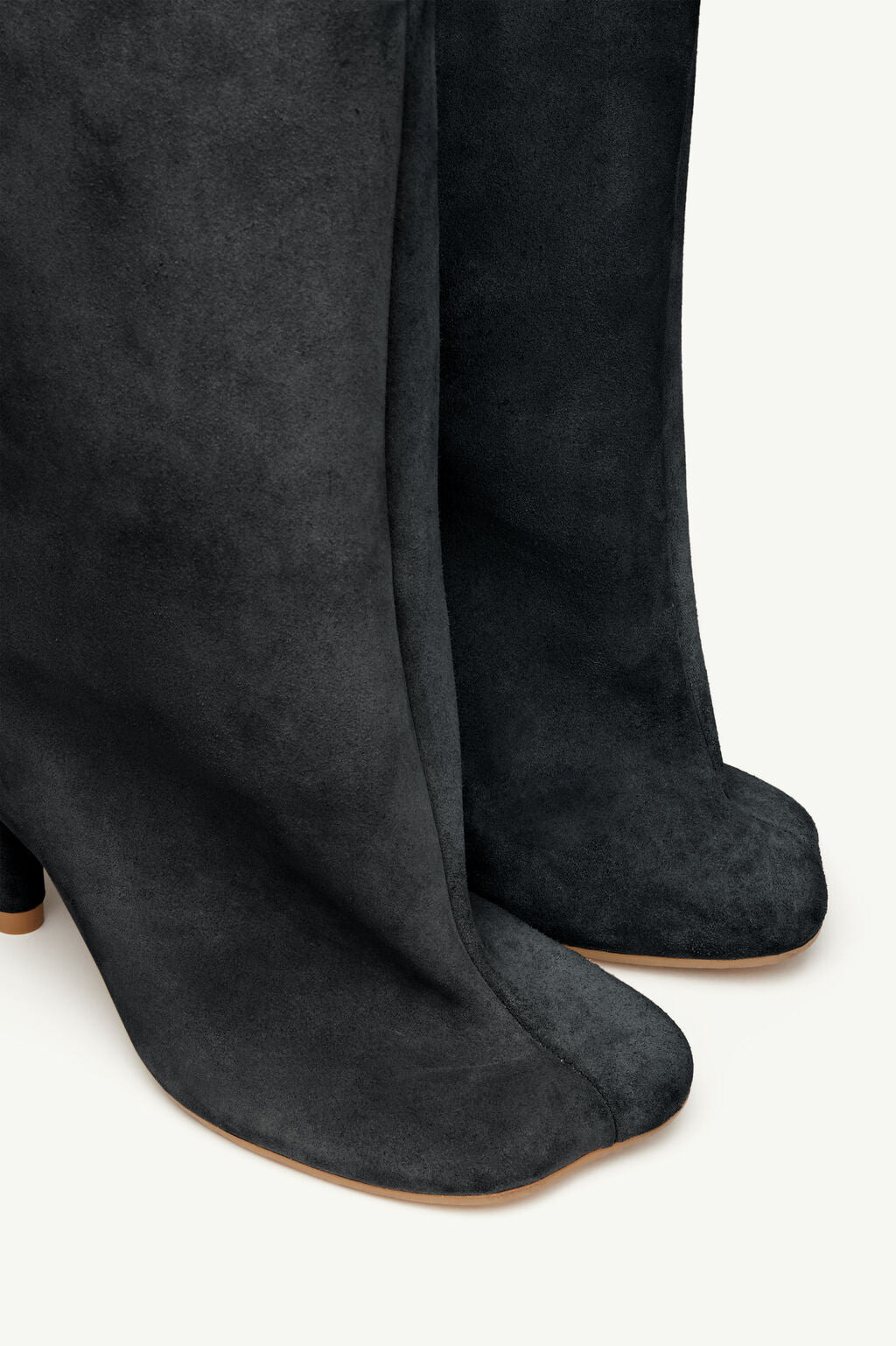 Anatomic Slip-on Suede Boots in Black by MM6 Maison Margiela-MM6-Idlewild