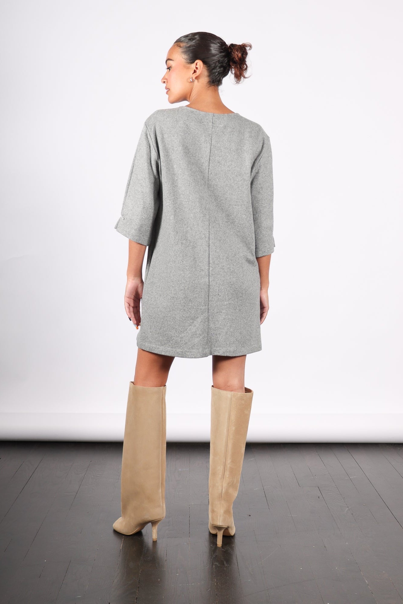 Anatomic Slip-on Suede Boots in Incense by MM6 Maison Margiela-Idlewild