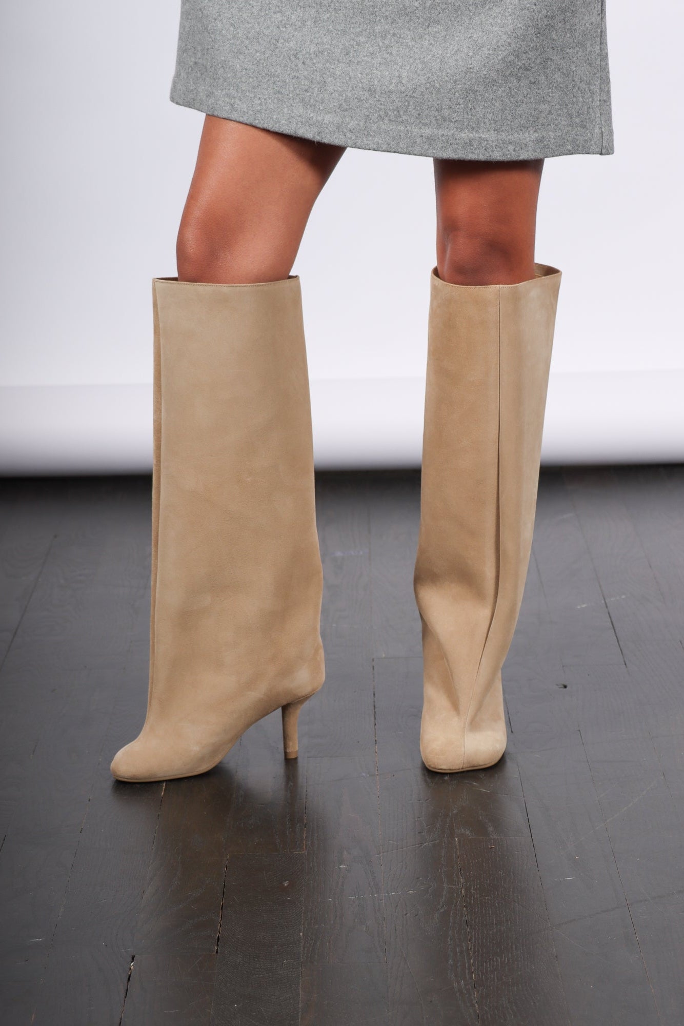 Anatomic Slip-on Suede Boots in Incense by MM6 Maison Margiela-Idlewild