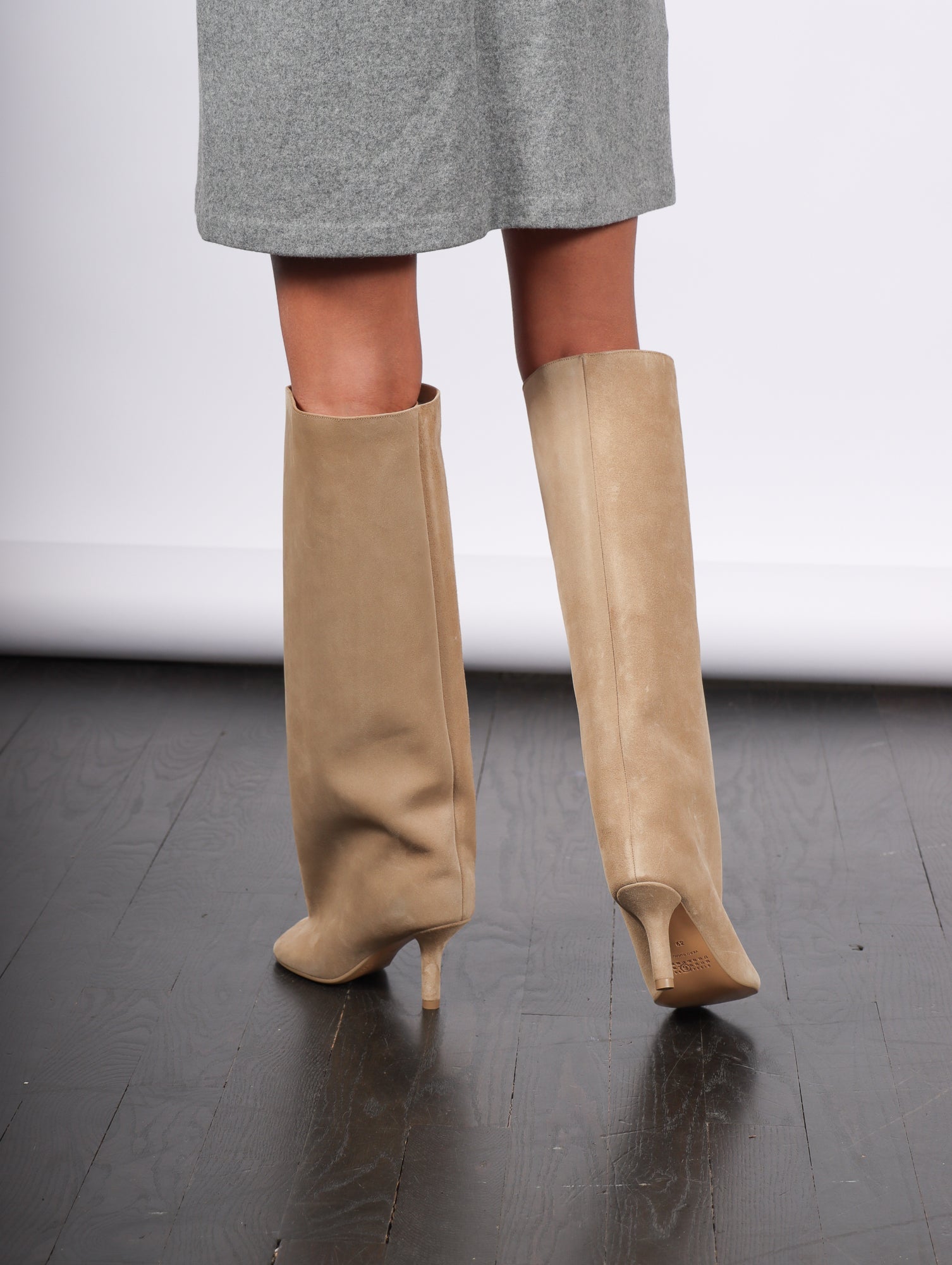 Anatomic Slip-on Suede Boots in Incense by MM6 Maison Margiela-Idlewild
