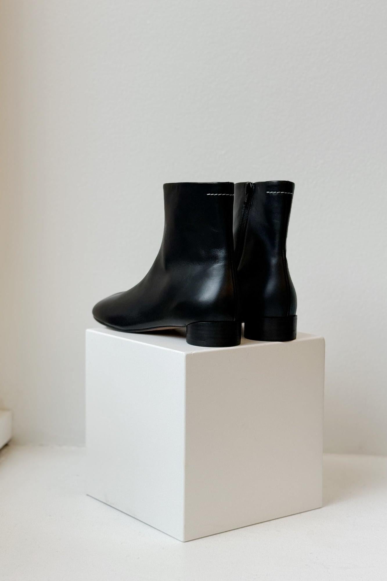 Ankle Boot in Black by MM6 Maison Margiela-Shoes-MM6-Idlewild