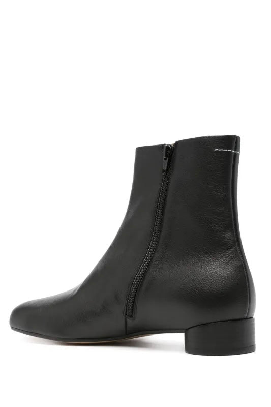 Anatomical Ankle Boots in Black by MM6 Maison Margiela-Shoes-MM6-Idlewild