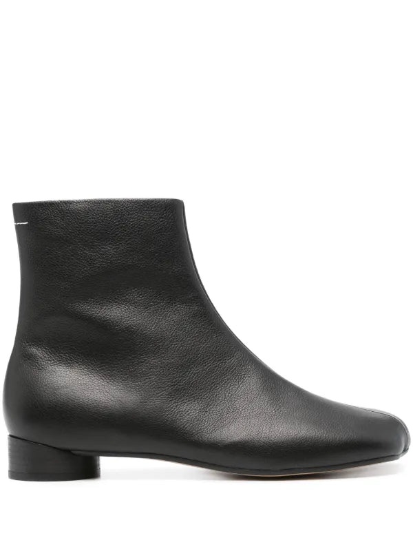 Anatomical Ankle Boots in Black by MM6 Maison Margiela-Shoes-MM6-Idlewild