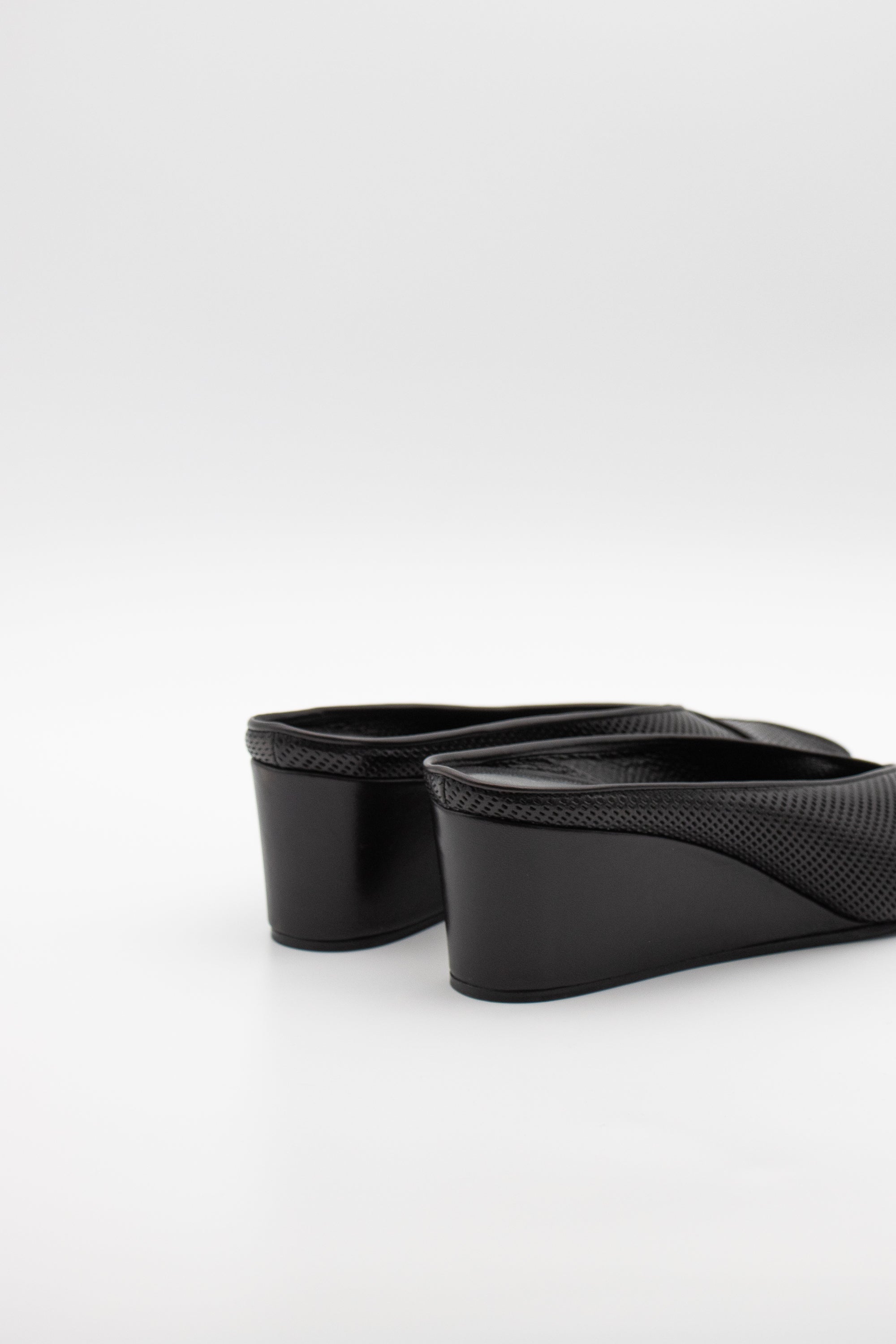 Angel Wedge in Perforated Black by Lucasheva-Lucasheva-Idlewild-Cincinnati