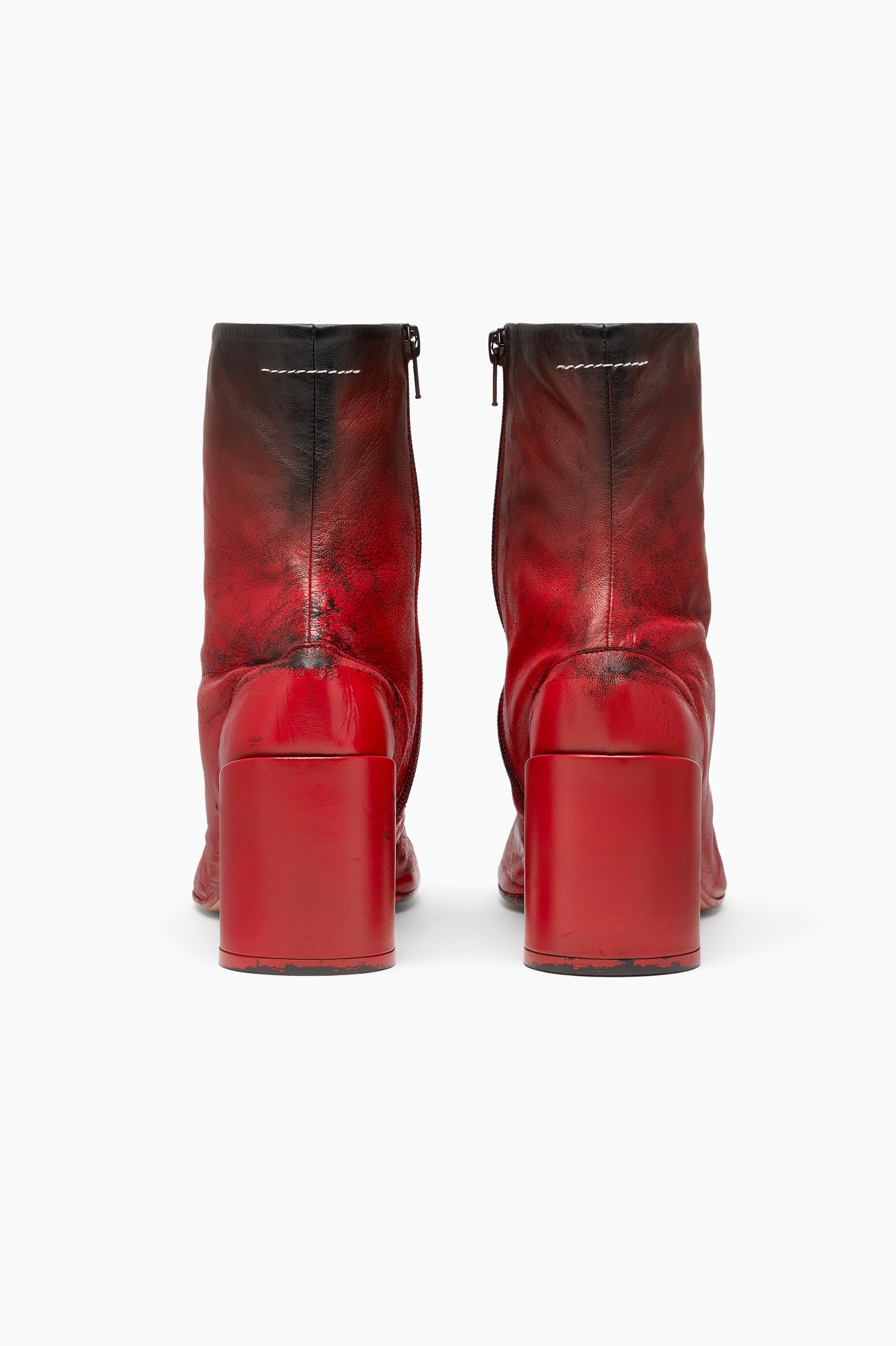 Ankle Boot in Red Paint by MM6 Maison Margiela-MM6-Idlewild