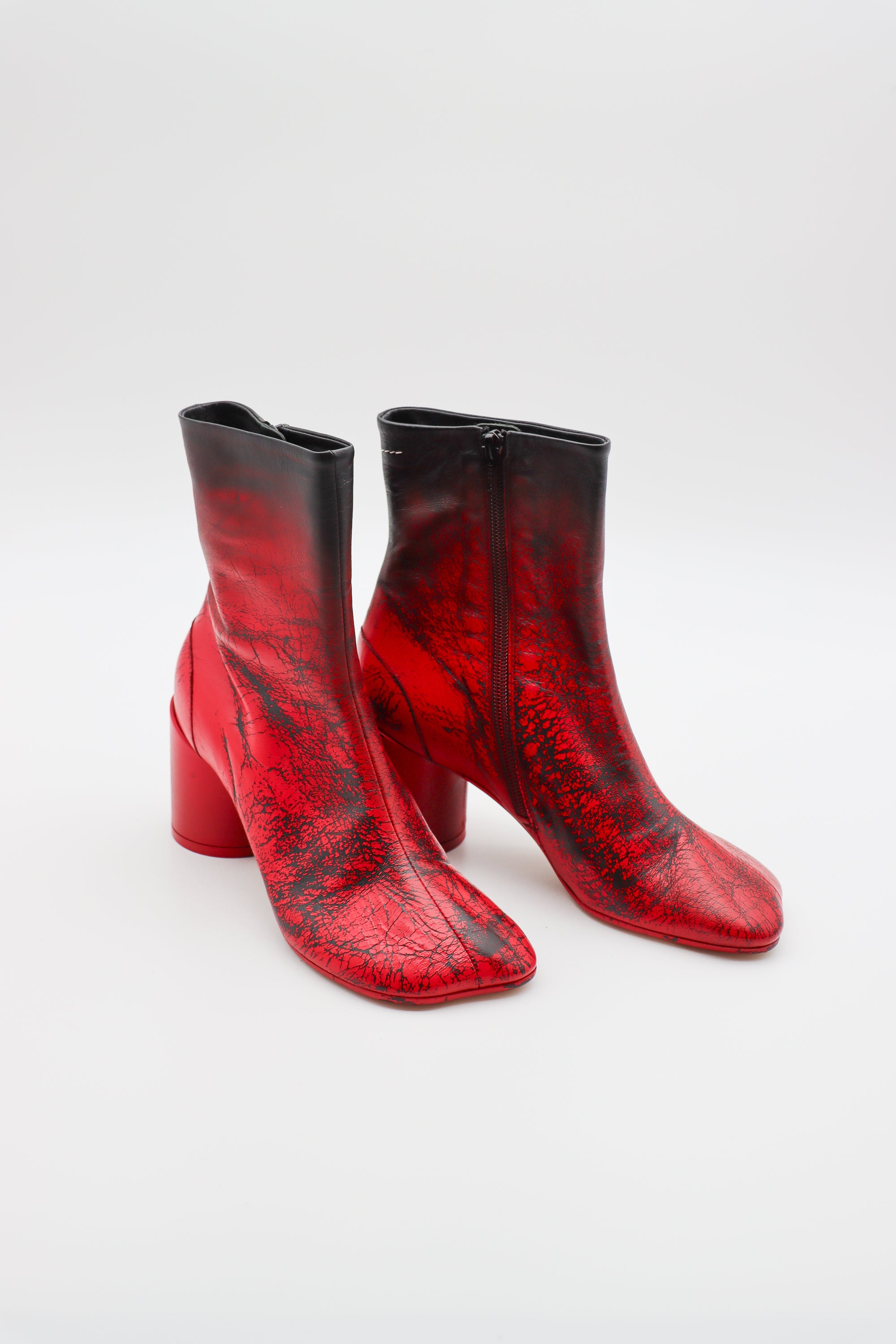 Ankle Boot in Red Paint by MM6 Maison Margiela-MM6-Idlewild-Cincinnati