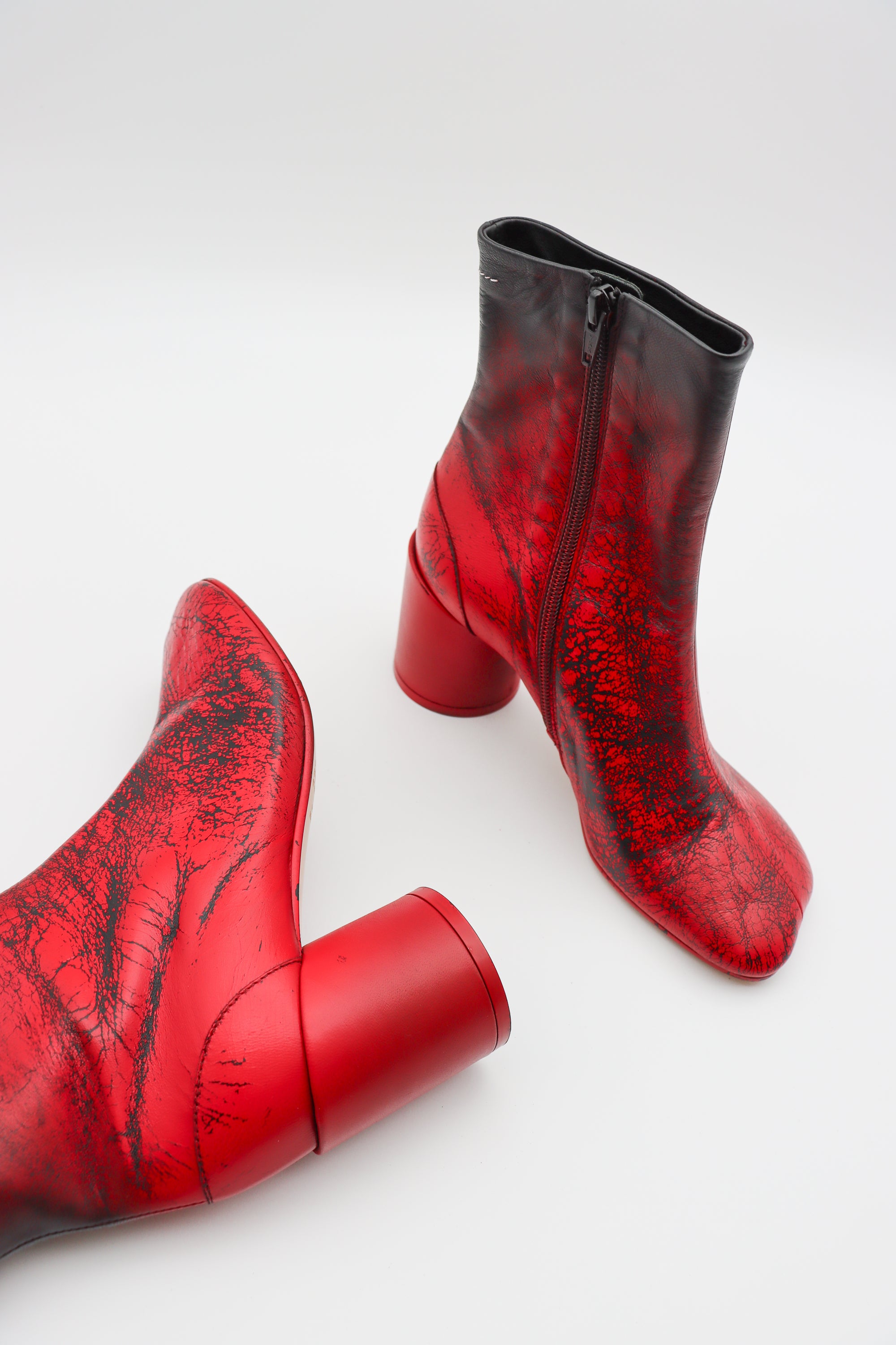 Ankle Boot in Red Paint by MM6 Maison Margiela-MM6-Idlewild-Cincinnati