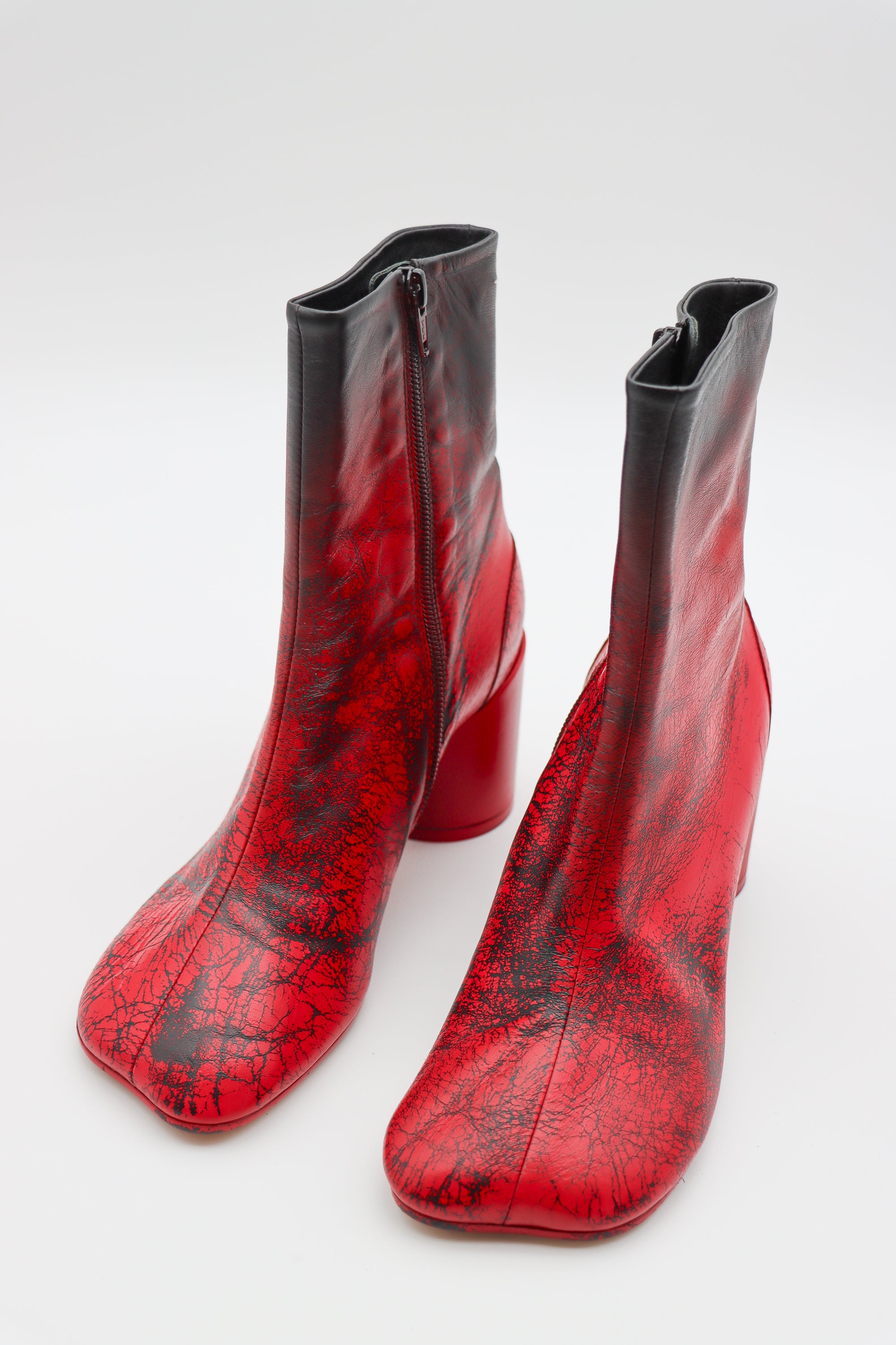Ankle Boot in Red Paint by MM6 Maison Margiela-MM6-Idlewild-Cincinnati