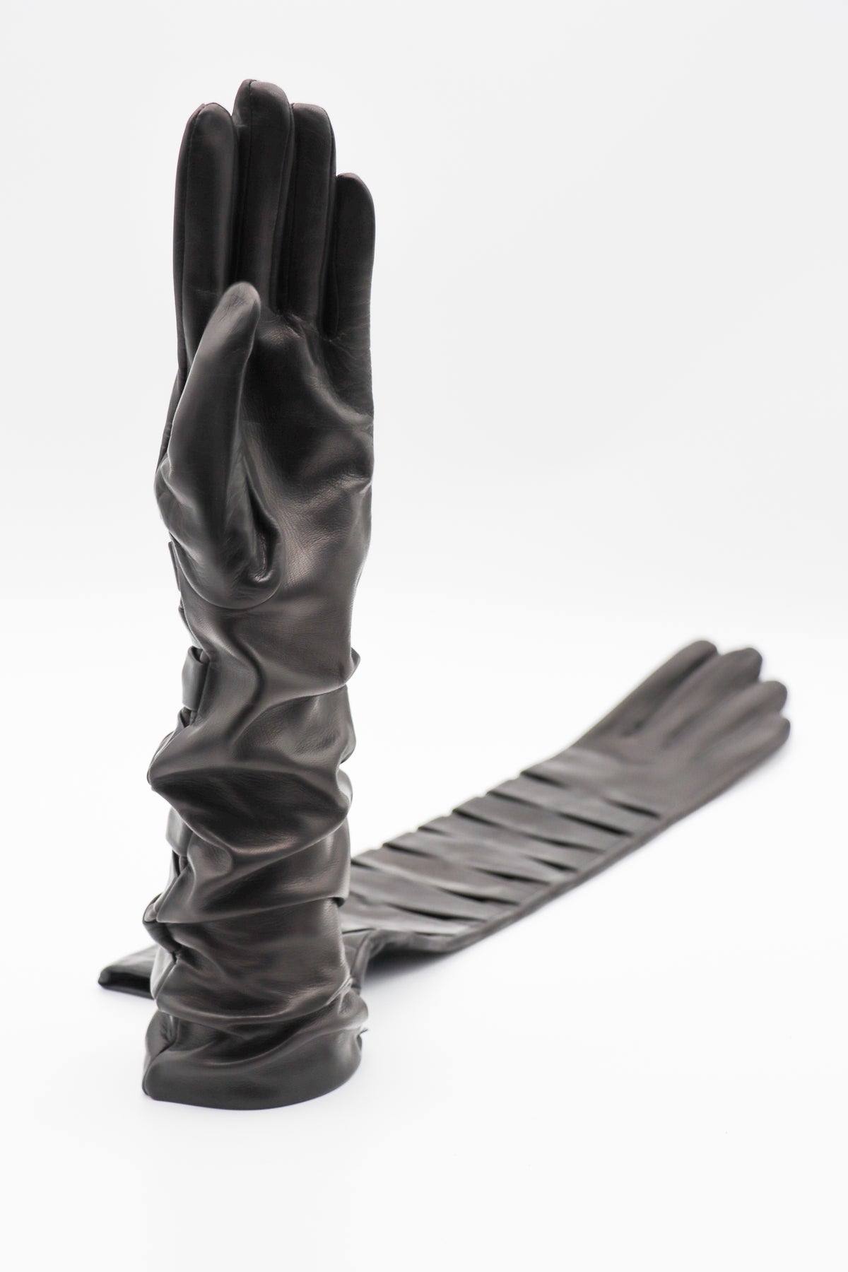 Applique Lambskin Silk Lined Gloves in Black by Gloves Forino 1899-Gloves Forino 1899-Idlewild-Cincinnati