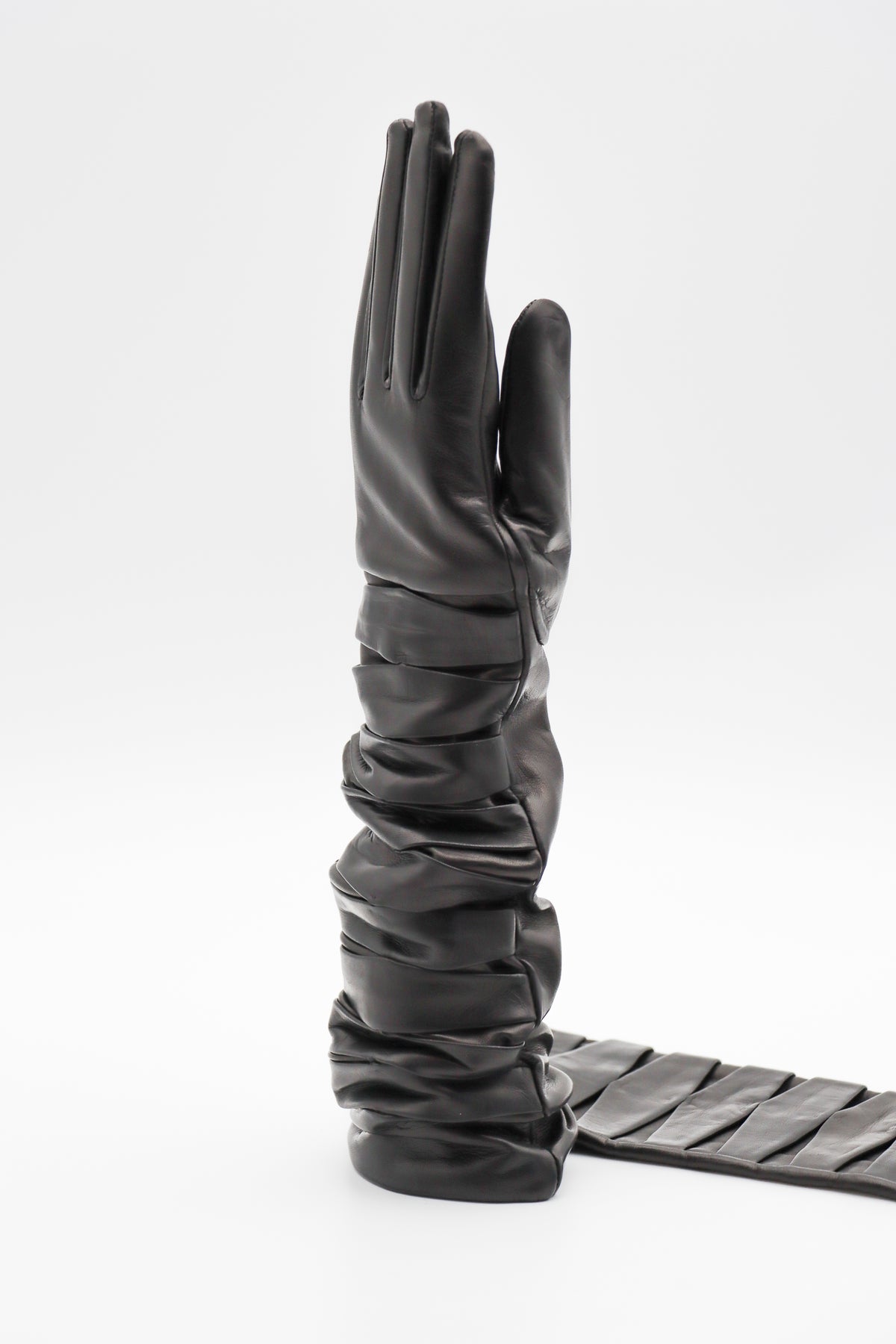 Applique Lambskin Silk Lined Gloves in Black by Gloves Forino 1899-Gloves Forino 1899-Idlewild-Cincinnati