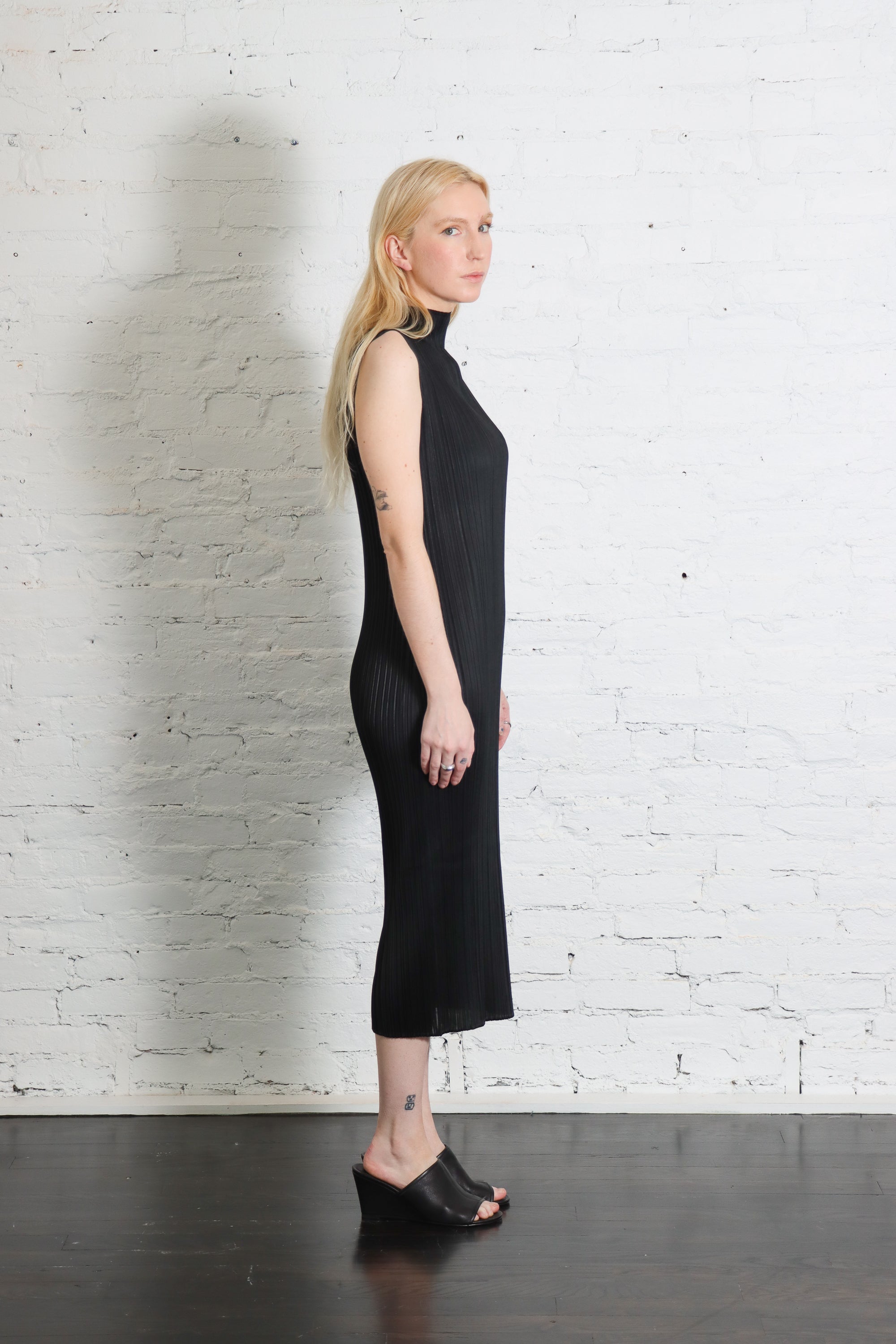 April Monthly Colors Dress in Black by Pleats Please Issey Miyake – Idlewild