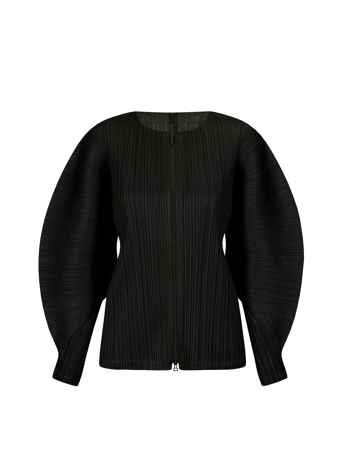 April Monthly Colors Zip-up Cardigan in Black by Pleats Please Issey Miyake-Pleats Please Issey Miyake-Idlewild-Cincinnati