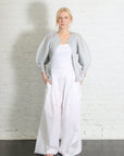 April Monthly Colors Zip-up Cardigan in Cool Gray by Pleats Please Issey Miyake-Pleats Please Issey Miyake-Idlewild-Cincinnati