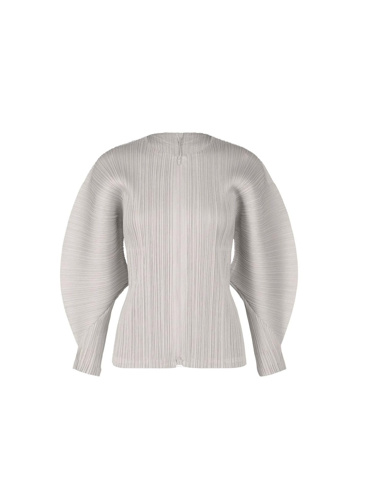 April Monthly Colors Zip-up Cardigan in Cool Gray by Pleats Please Issey Miyake-Pleats Please Issey Miyake-Idlewild-Cincinnati