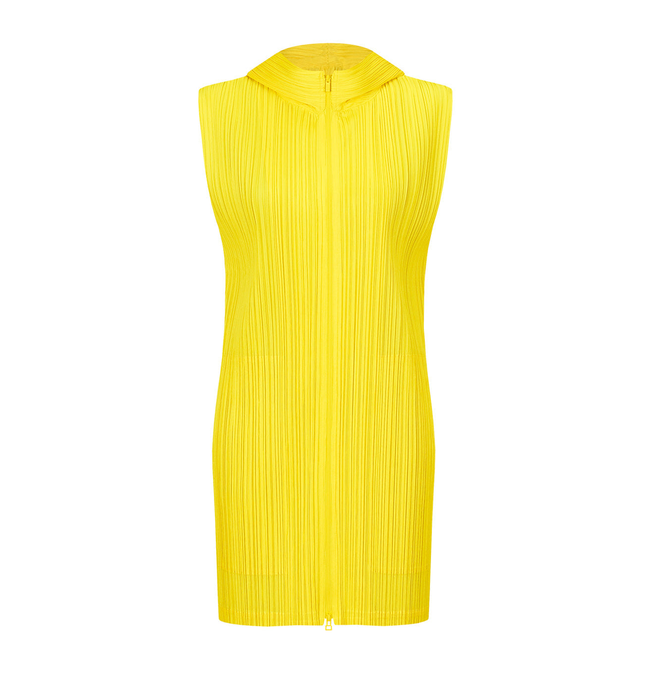 April Monthly Colors Zip-up Sleeveless Top in Yellow by Pleats Please Issey Miyake-Pleats Please Issey Miyake-Idlewild-Cincinnati