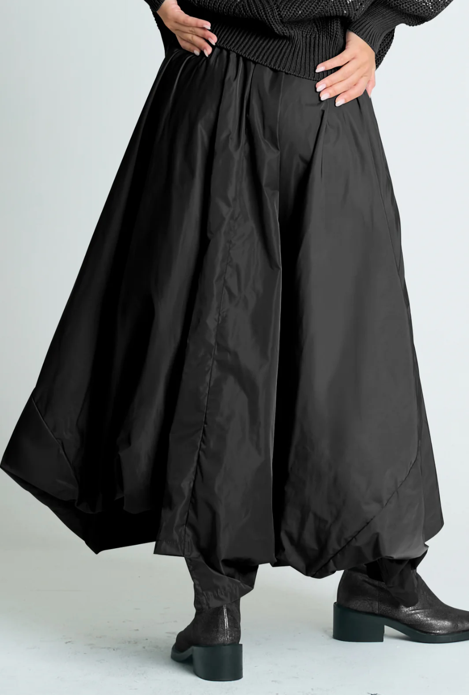 Architectural Nylon Skirt in Black by Planet-Planet-Idlewild-Cincinnati