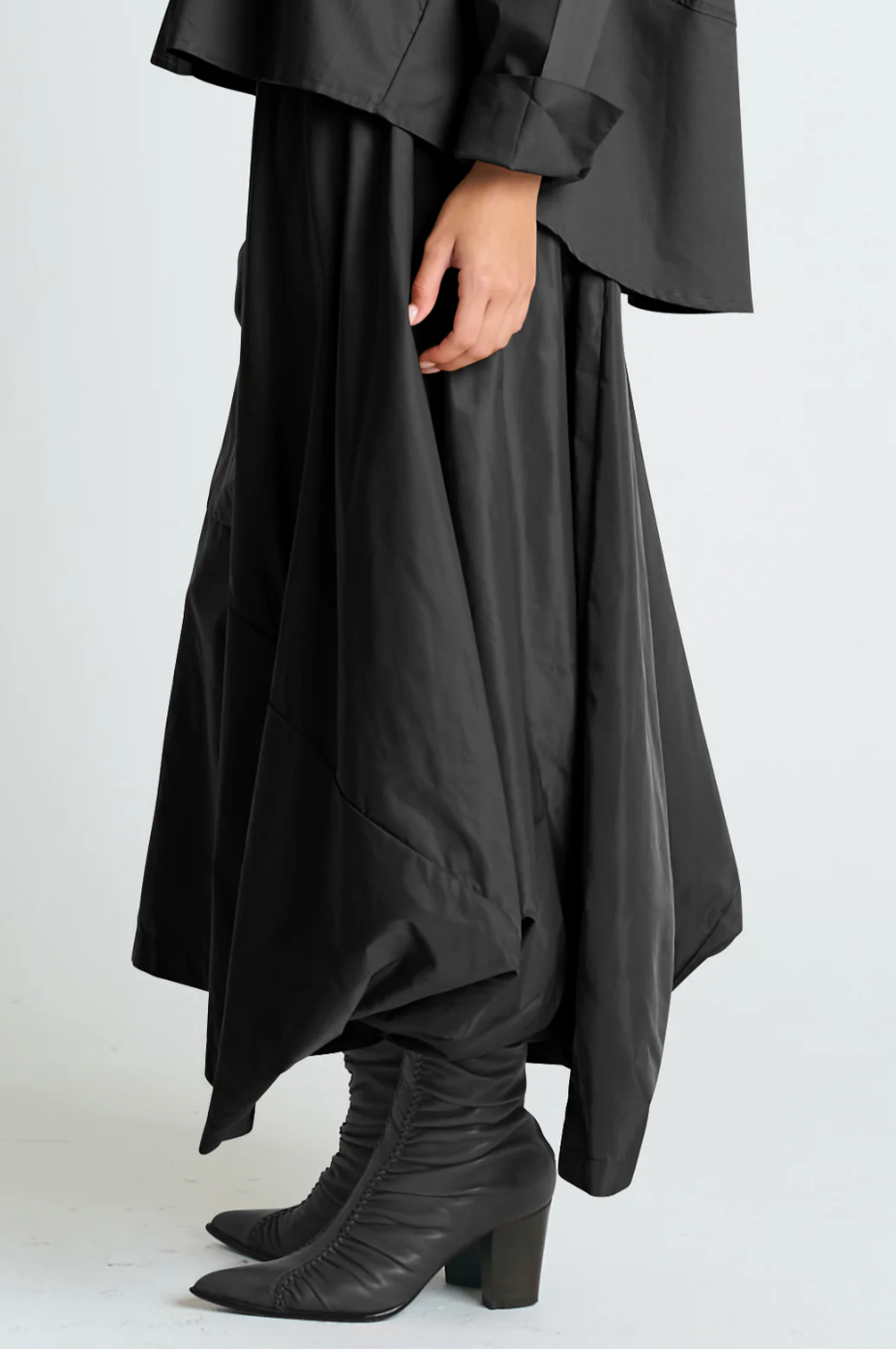 Architectural Nylon Skirt in Black by Planet-Planet-Idlewild-Cincinnati