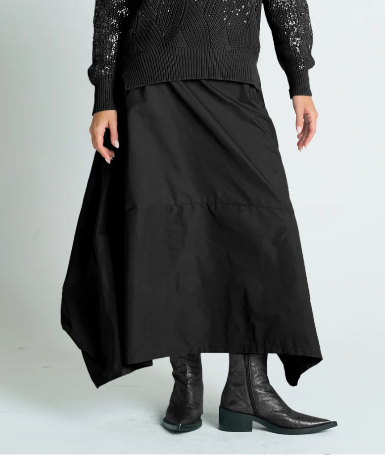 Architectural Nylon Skirt in Black by Planet-Planet-Idlewild-Cincinnati