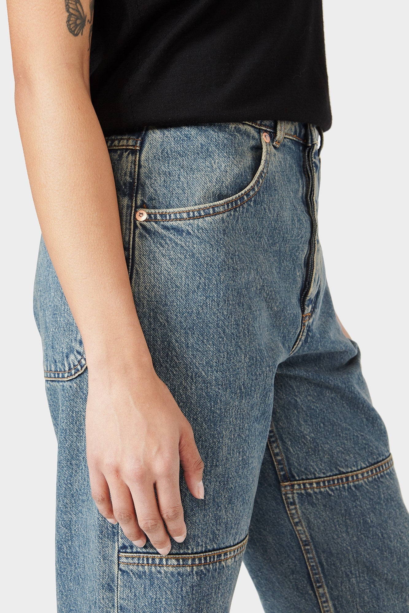 Ash Double Knee Jeans in Palma by Decade-Bottoms-Decade-Idlewild