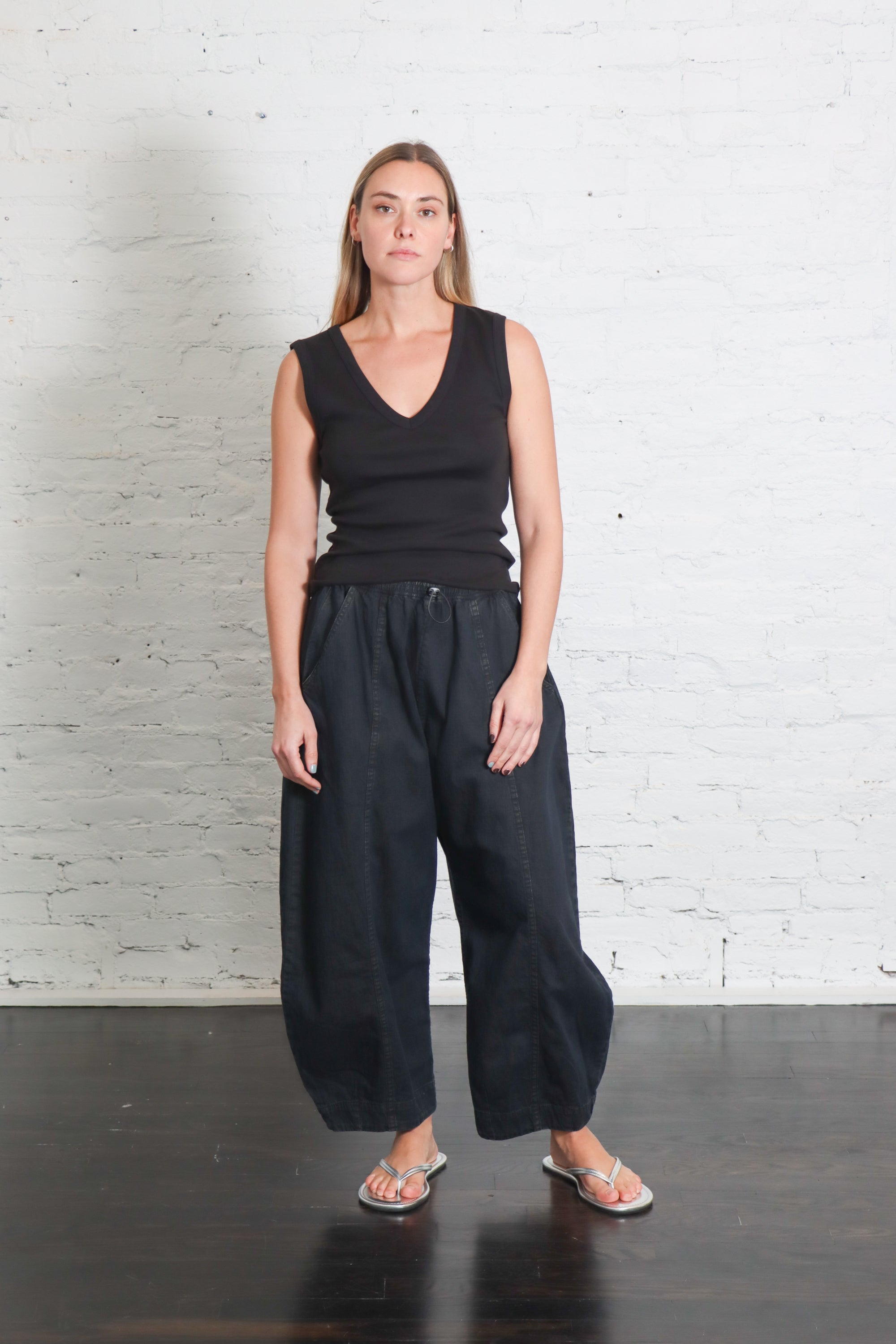 Organic Cotton 90's Top in Jet Black by St. Agni-St. Agni-Idlewild