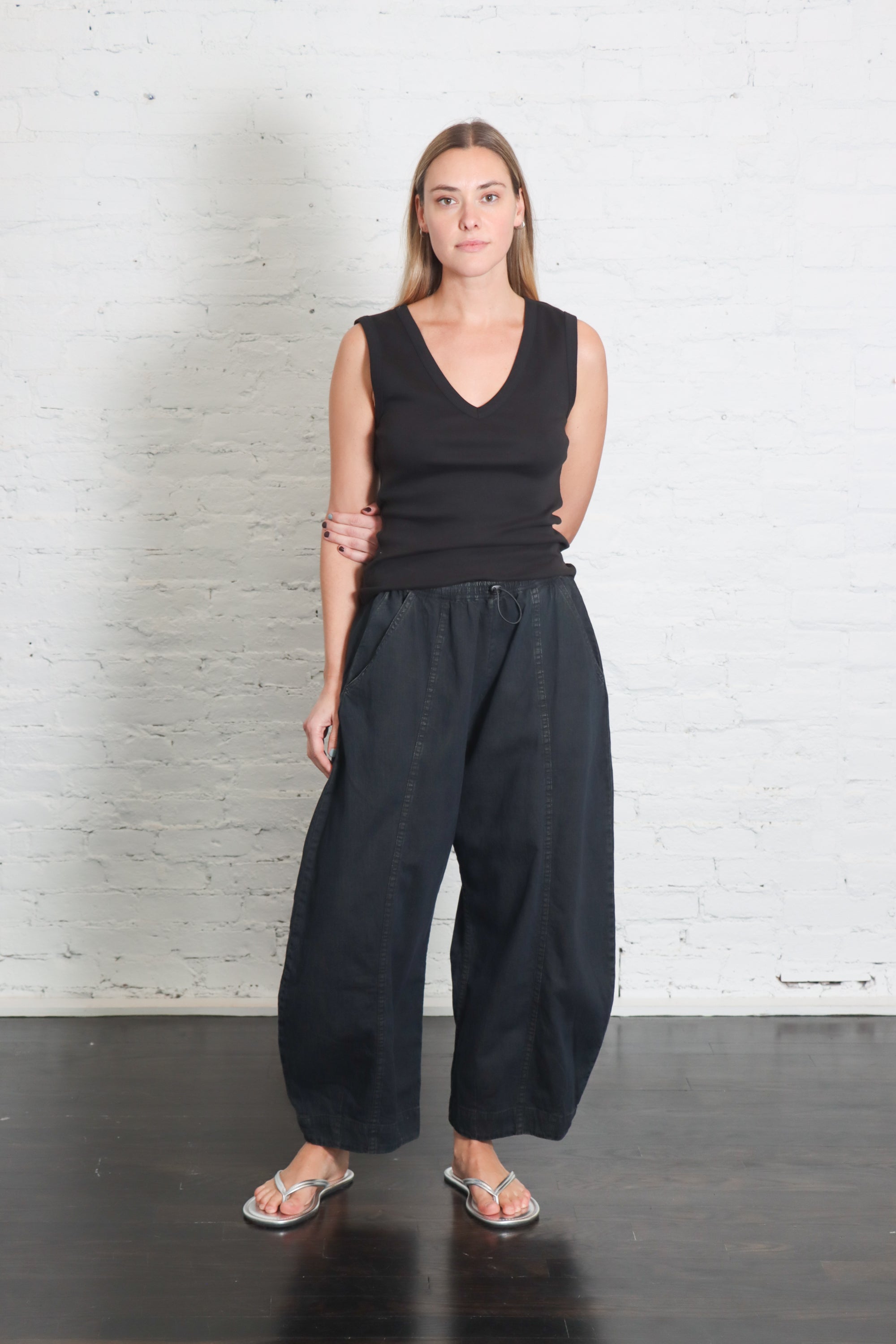 Organic Cotton 90's Top in Jet Black by St. Agni-St. Agni-Idlewild