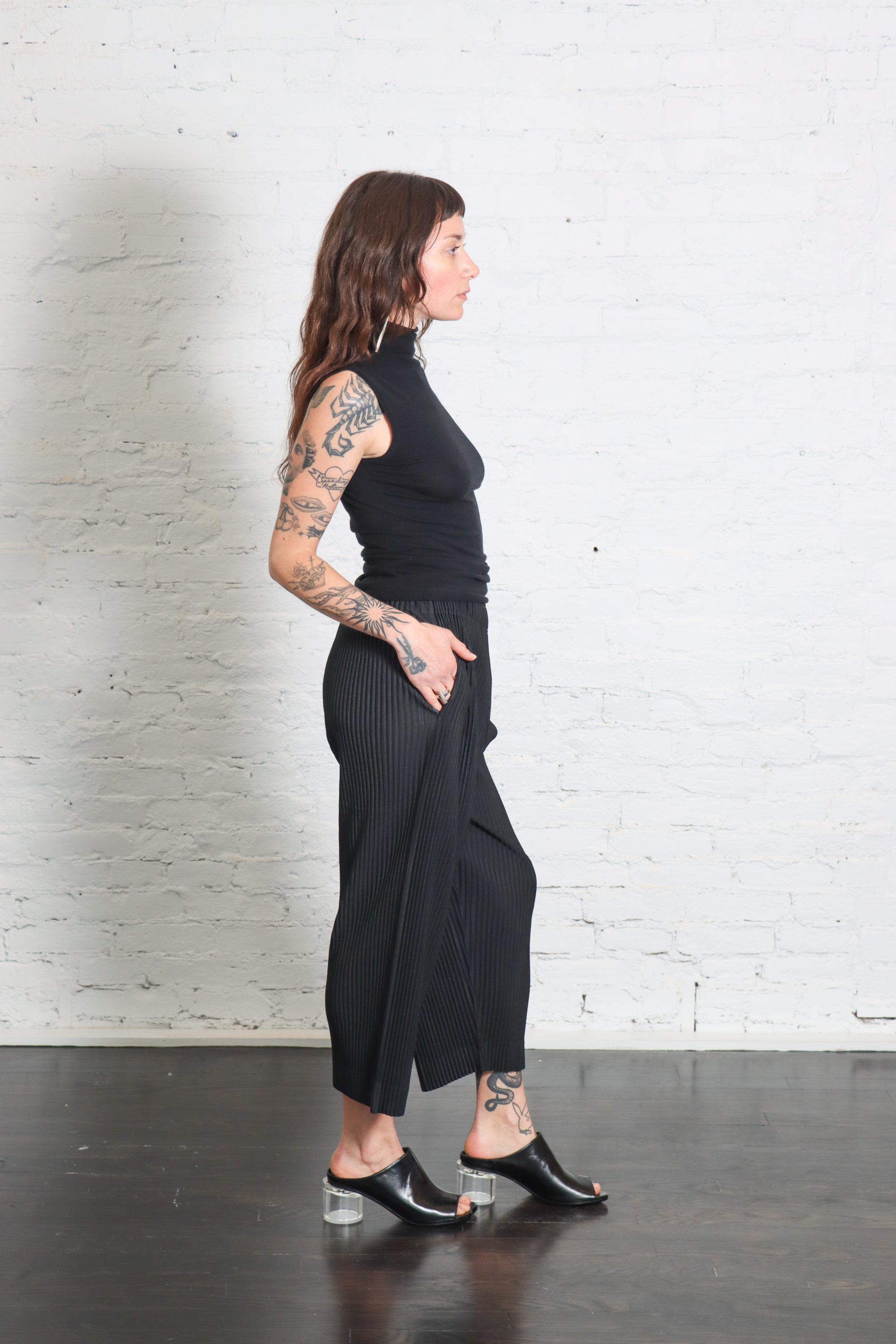 August Monthly Colors Pants in Black by Homme Plissé Issey Miyake-Homme Plissé Issey Miyake-Idlewild-Cincinnati