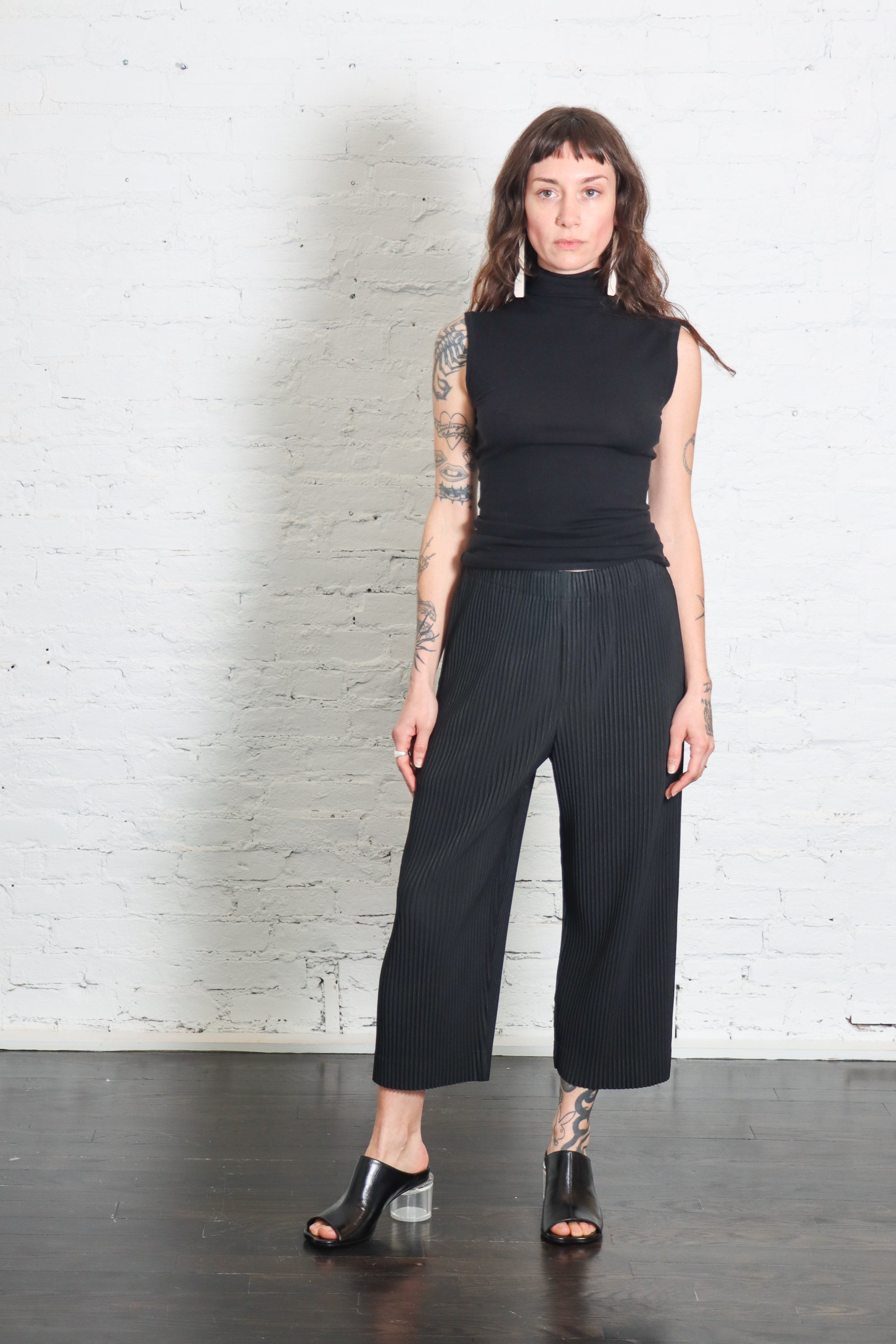 August Monthly Colors Pants in Black by Homme Plissé Issey Miyake-Homme Plissé Issey Miyake-Idlewild-Cincinnati