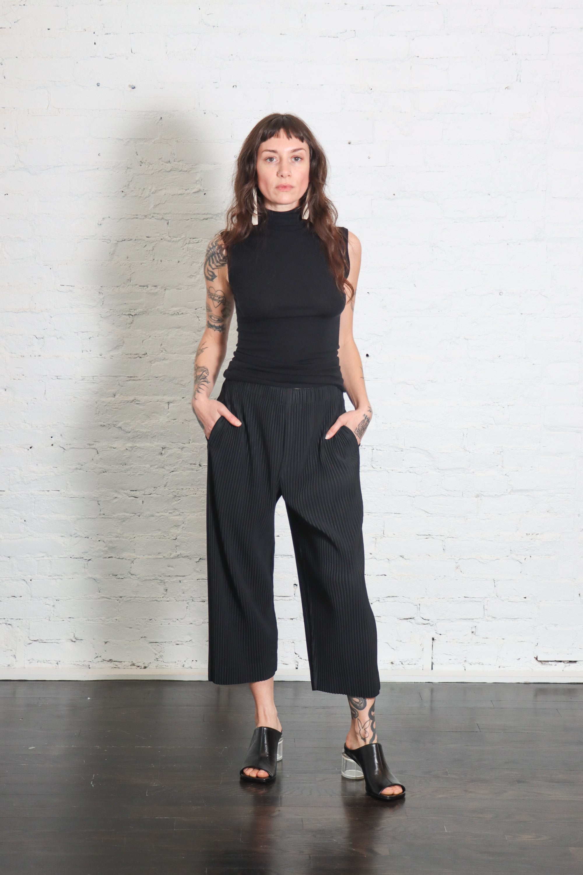August Monthly Colors Pants in Black by Homme Plissé Issey Miyake-Homme Plissé Issey Miyake-Idlewild-Cincinnati