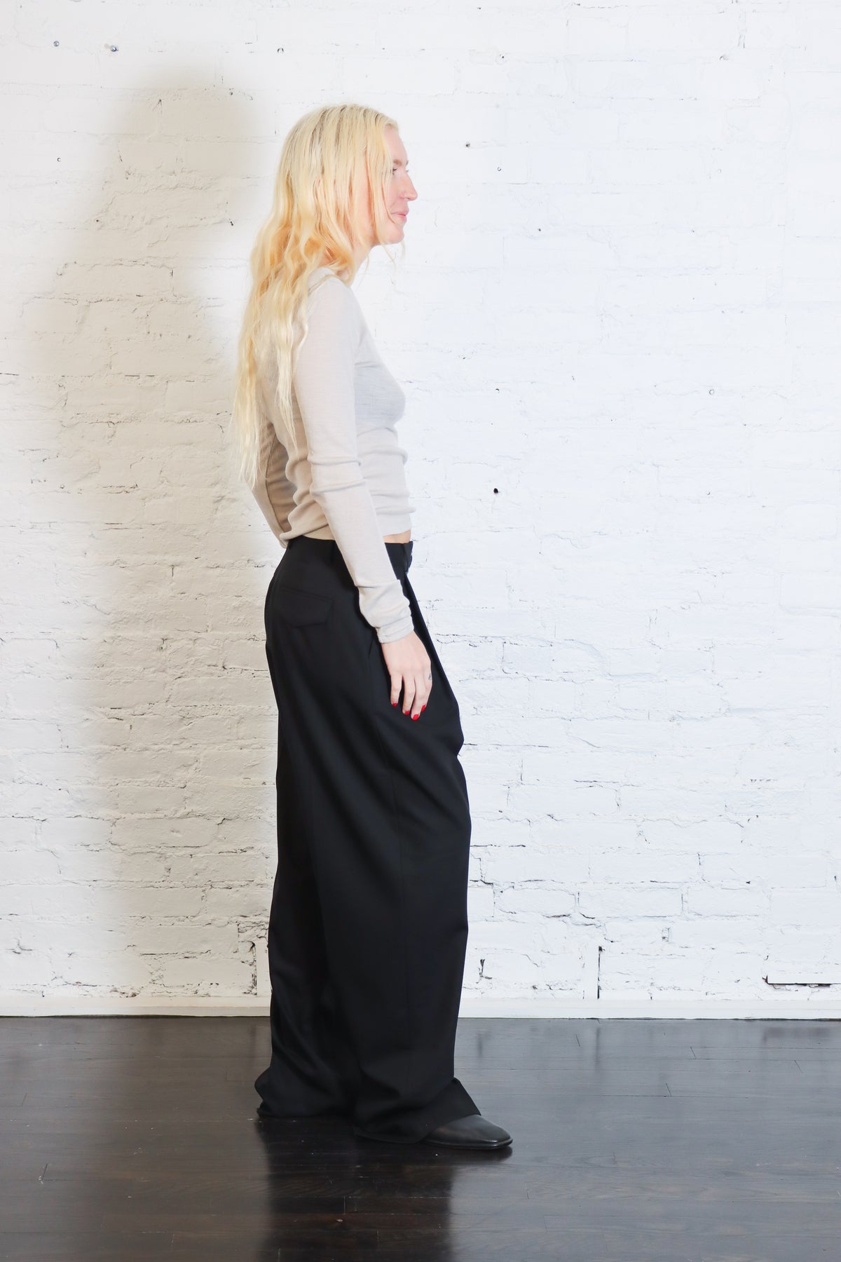 Baby Wool Long Sleeve Top in Soft Ash by St. Agni-St. Agni-Idlewild-Cincinnati