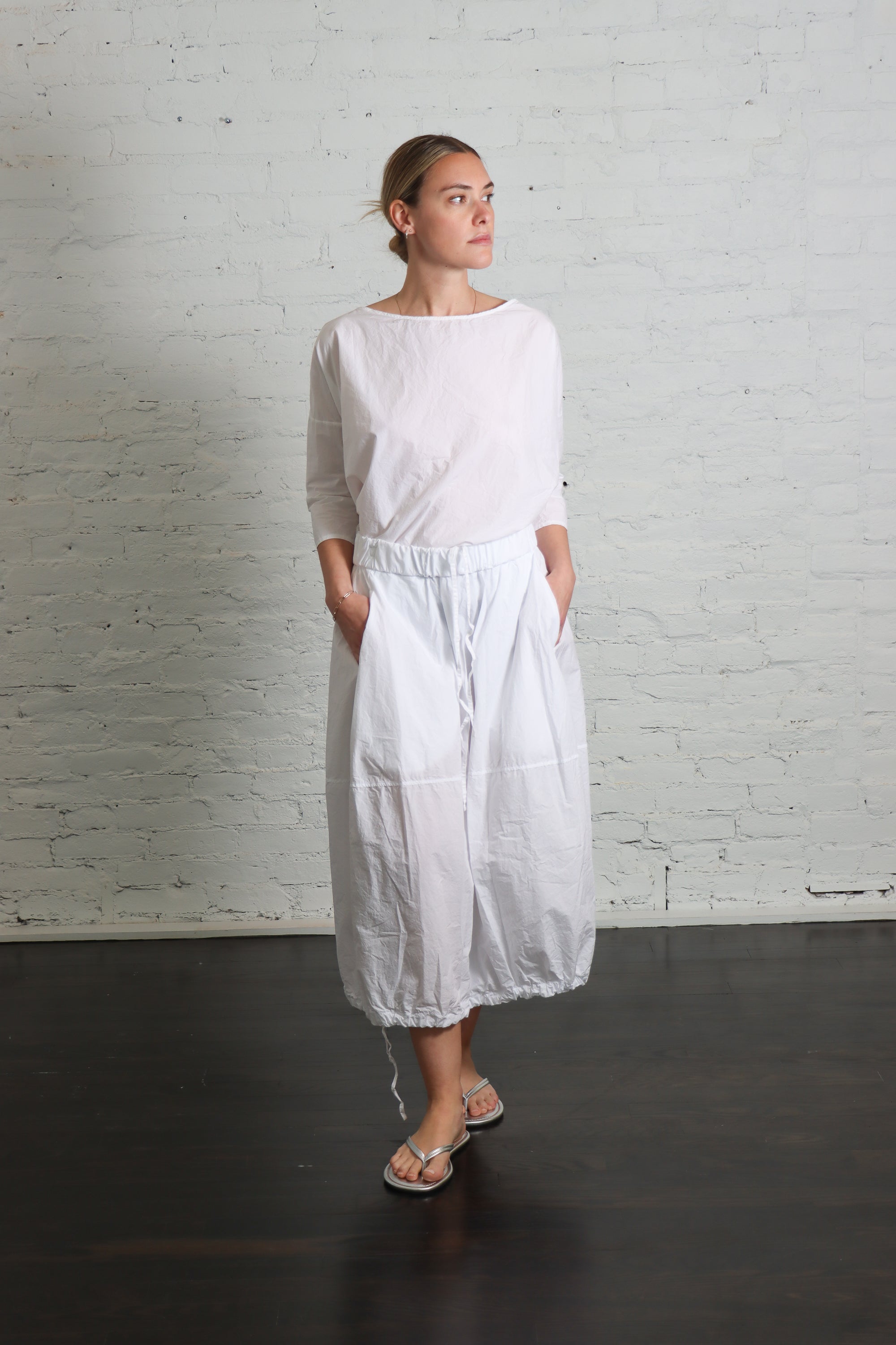 Balloon Skirt TC in White by Album Di Famiglia-Album Di Famiglia-Idlewild-Cincinnati