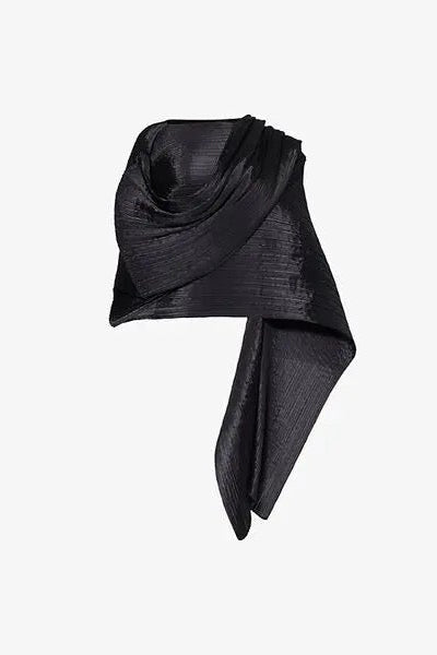 Basic Madame-T Stole in Black by Pleats Please Issey Miyake-Pleats Please Issey Miyake-Idlewild-Cincinnati