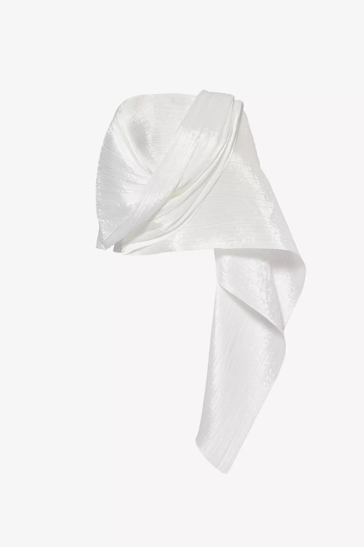Basic Madame-T Stole in White by Pleats Please Issey Miyake-Pleats Please Issey Miyake-Idlewild-Cincinnati