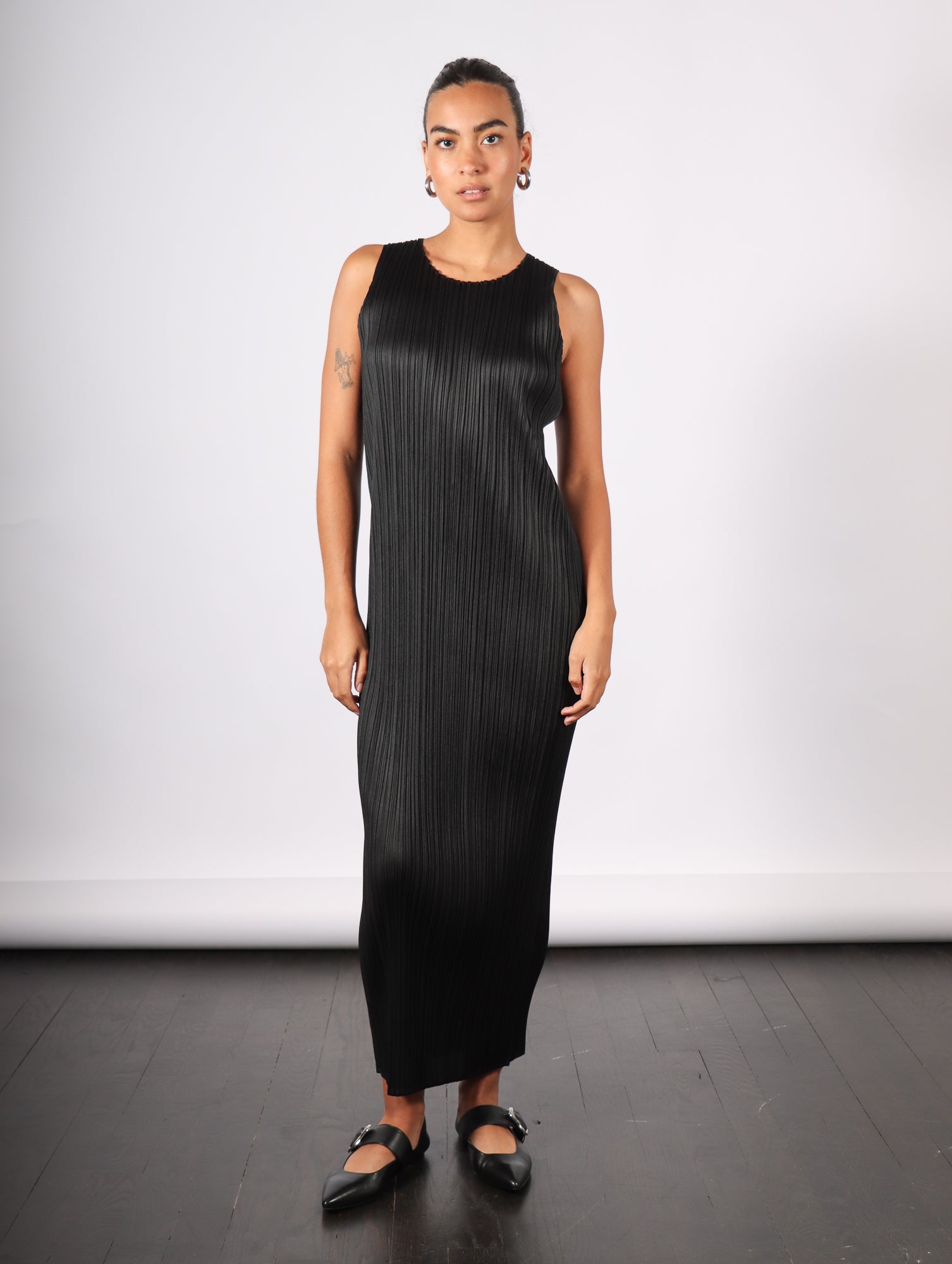 Basics Dress in Black by Pleats Please Issey Miyake
